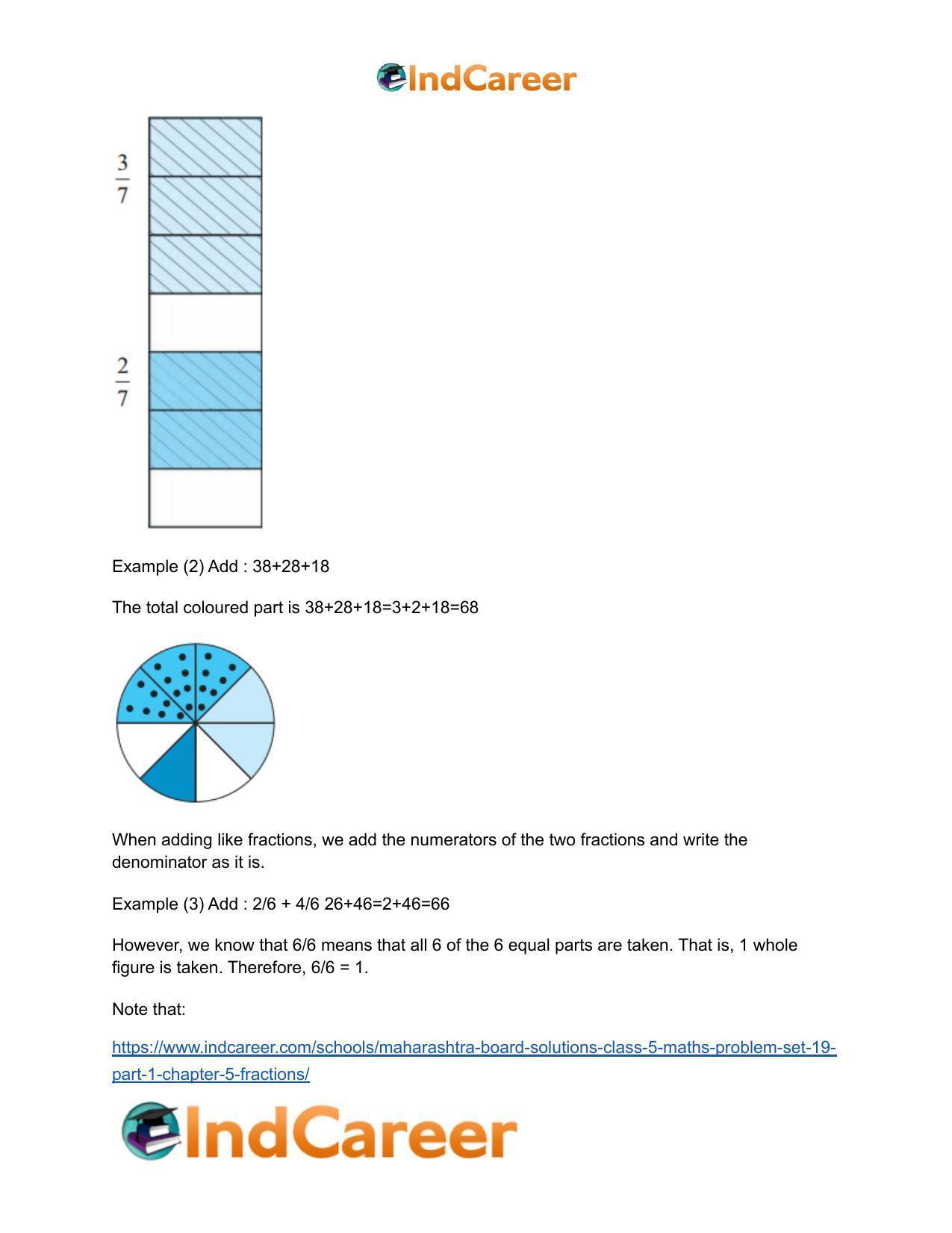 Maharashtra Board Solutions Class 5-Maths (Problem Set 19) - Part 1: Chapter 5- Fractions - Page 6