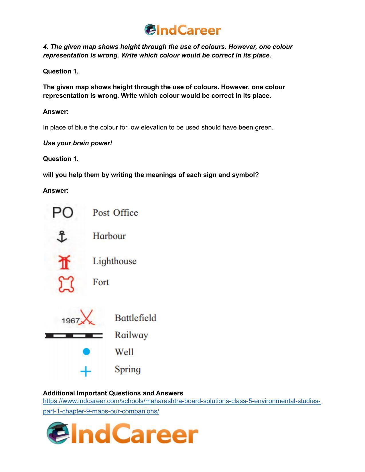 Maharashtra Board Solutions Class 5-Environmental Studies (Part 1): Chapter 9- Maps - Our Companions - Page 5