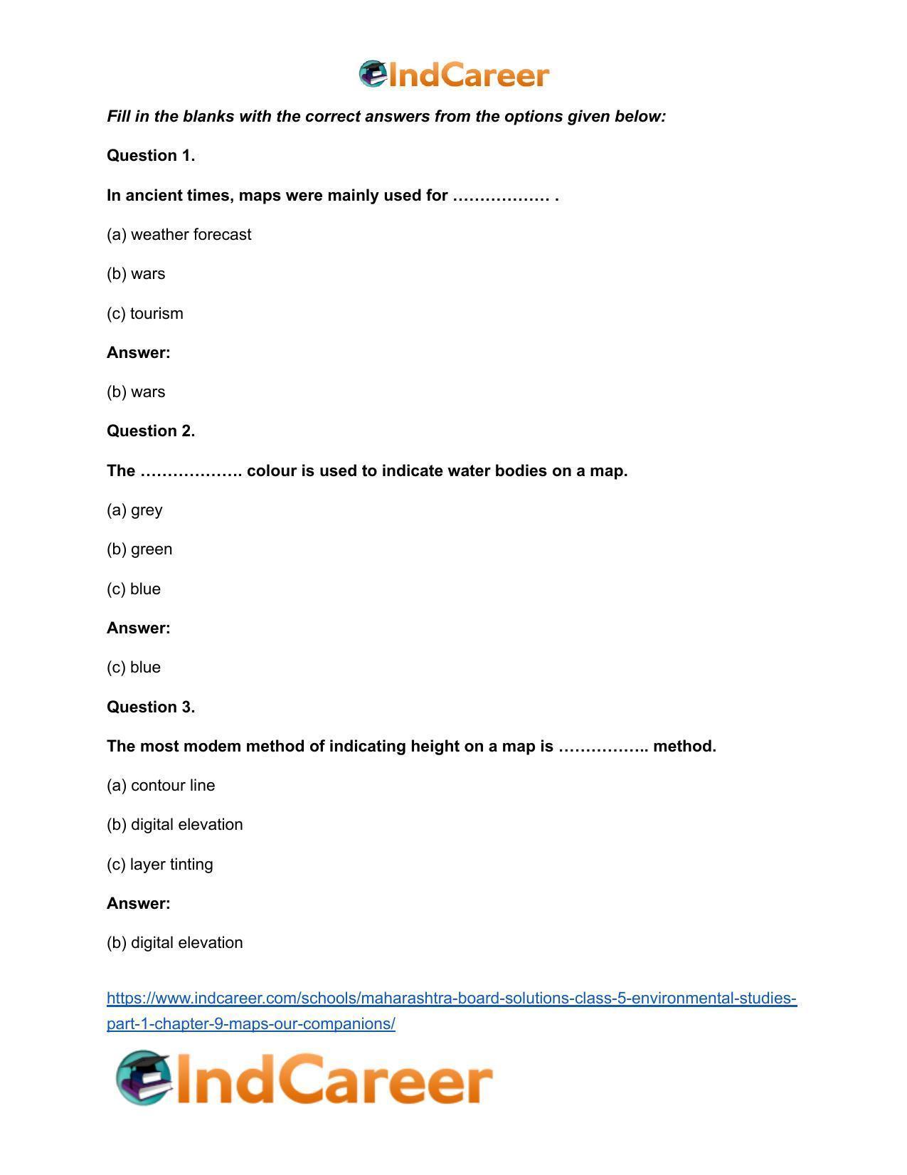 Maharashtra Board Solutions Class 5-Environmental Studies (Part 1): Chapter 9- Maps - Our Companions - Page 6