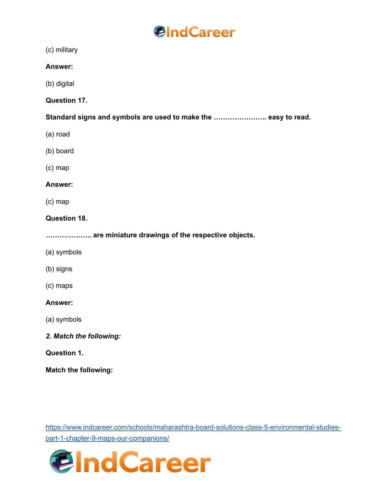 Maharashtra Board Solutions Class 5-Environmental Studies (Part 1): Chapter 9- Maps - Our Companions - Page 11