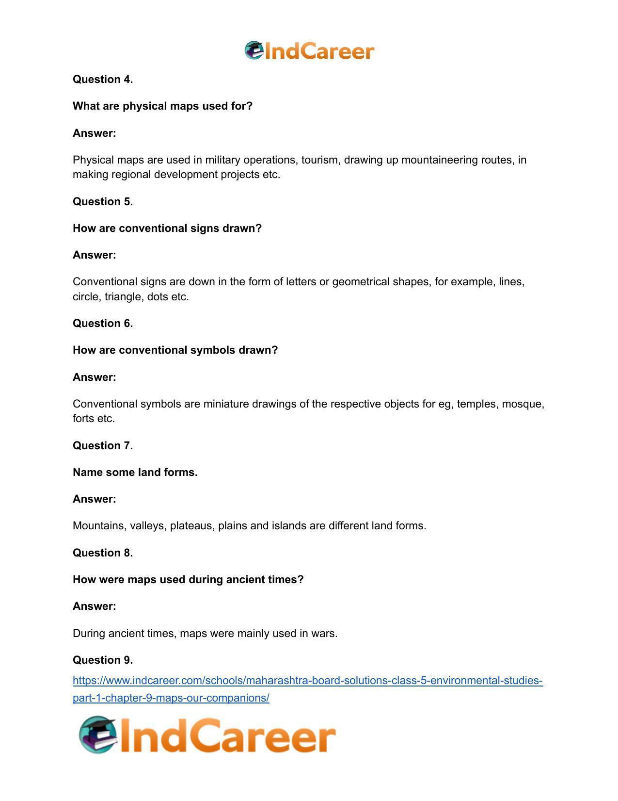 Maharashtra Board Solutions Class 5-Environmental Studies (Part 1): Chapter 9- Maps - Our Companions - Page 13