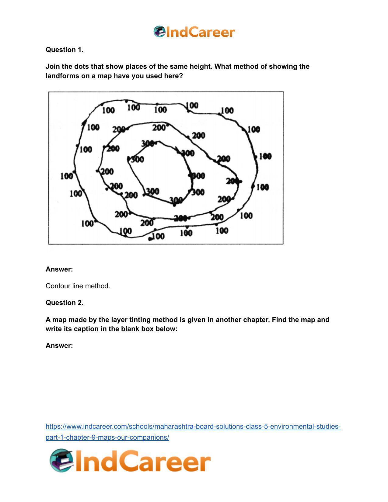 Maharashtra Board Solutions Class 5-Environmental Studies (Part 1): Chapter 9- Maps - Our Companions - Page 16
