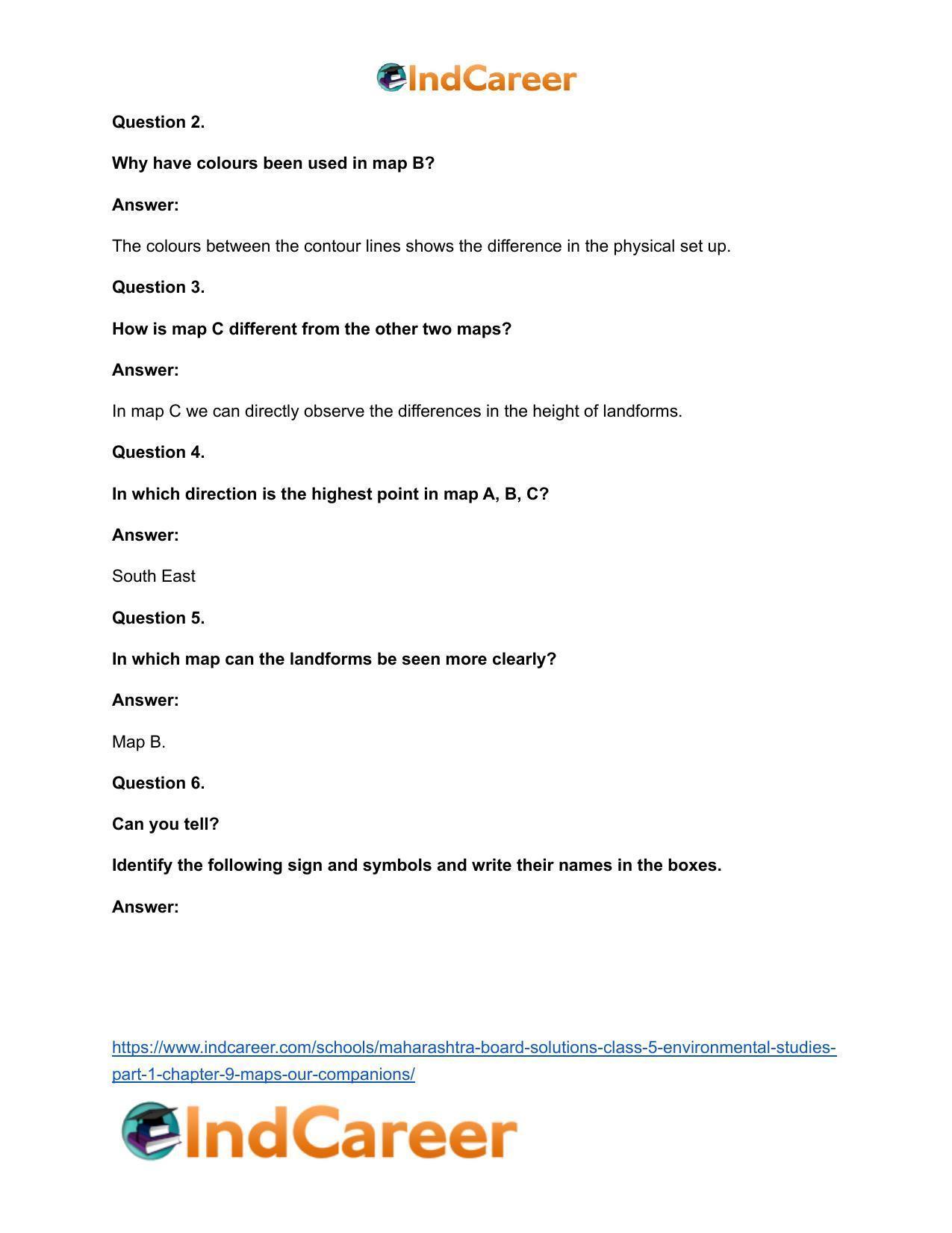 Maharashtra Board Solutions Class 5-Environmental Studies (Part 1): Chapter 9- Maps - Our Companions - Page 18