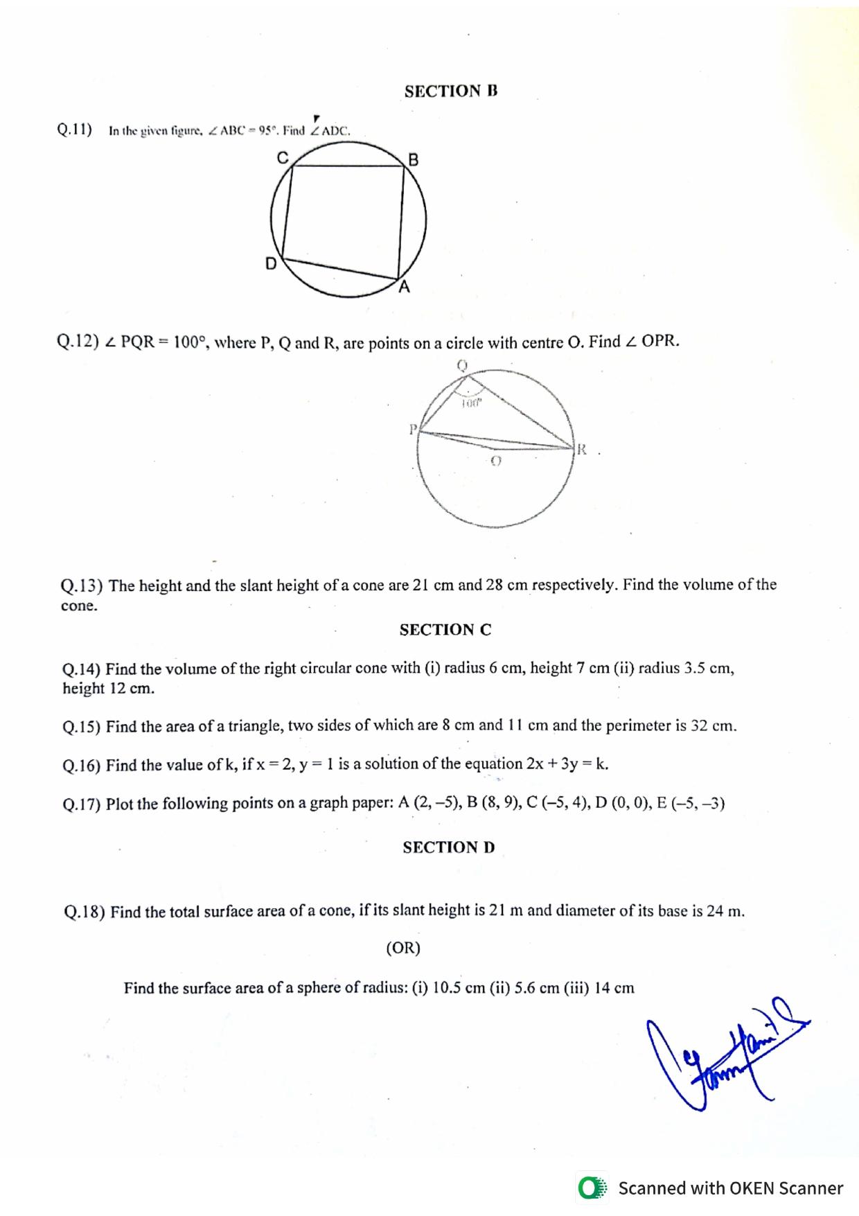 JKBOSE Class 9 Mathematics (T1 & T2) Model Question Paper - Page 5