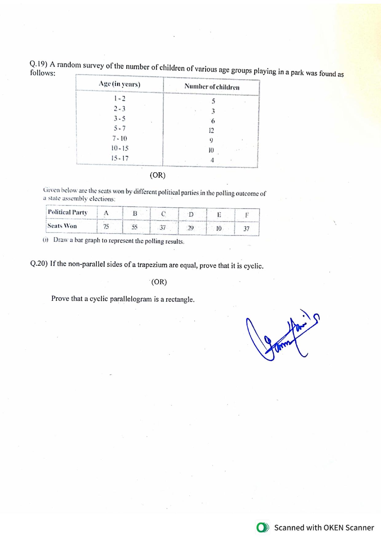 JKBOSE Class 9 Mathematics (T1 & T2) Model Question Paper - Page 6
