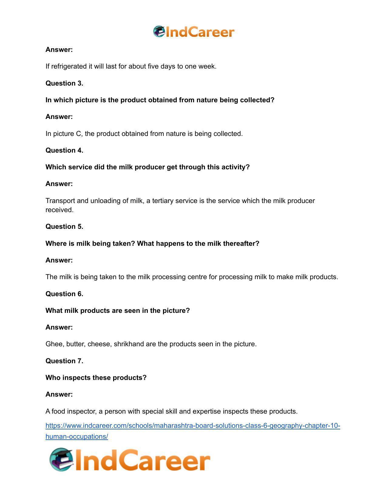 Maharashtra Board Solutions Class 6-Geography: Chapter 10- Human Occupations - Page 11