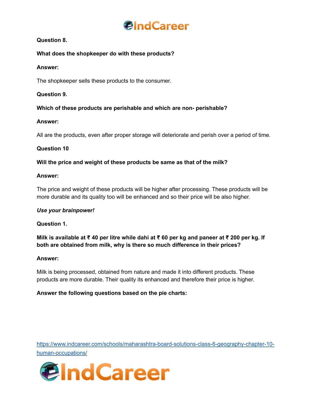 Maharashtra Board Solutions Class 6-Geography: Chapter 10- Human Occupations - Page 12