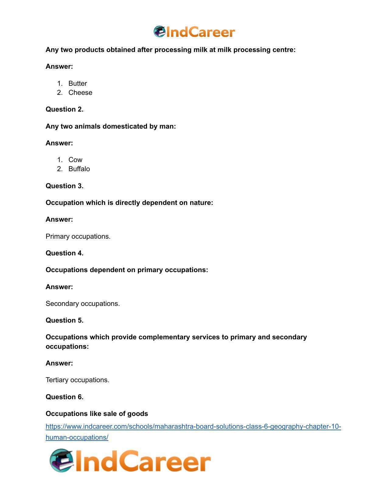 Maharashtra Board Solutions Class 6-Geography: Chapter 10- Human Occupations - Page 23
