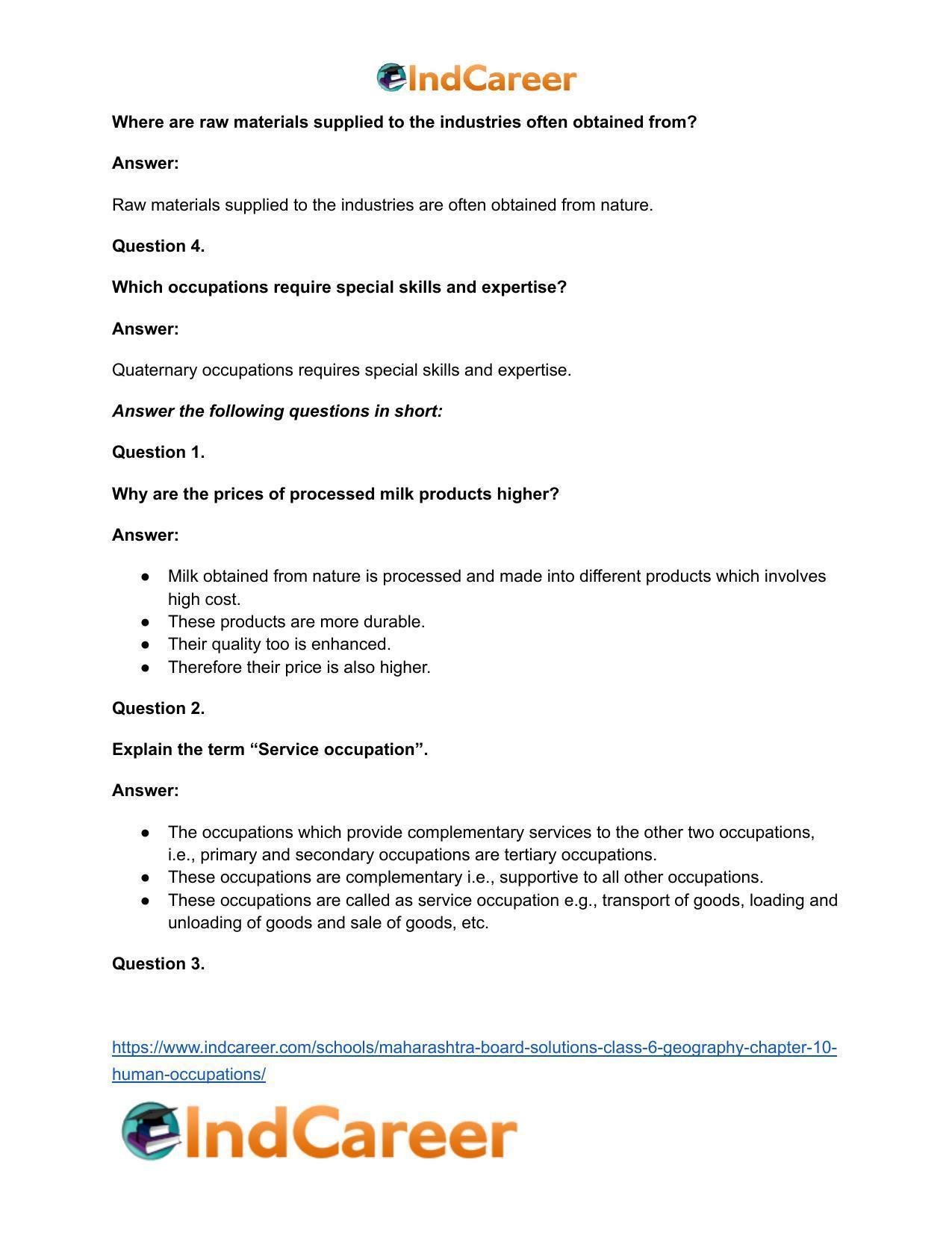 Maharashtra Board Solutions Class 6-Geography: Chapter 10- Human Occupations - Page 26