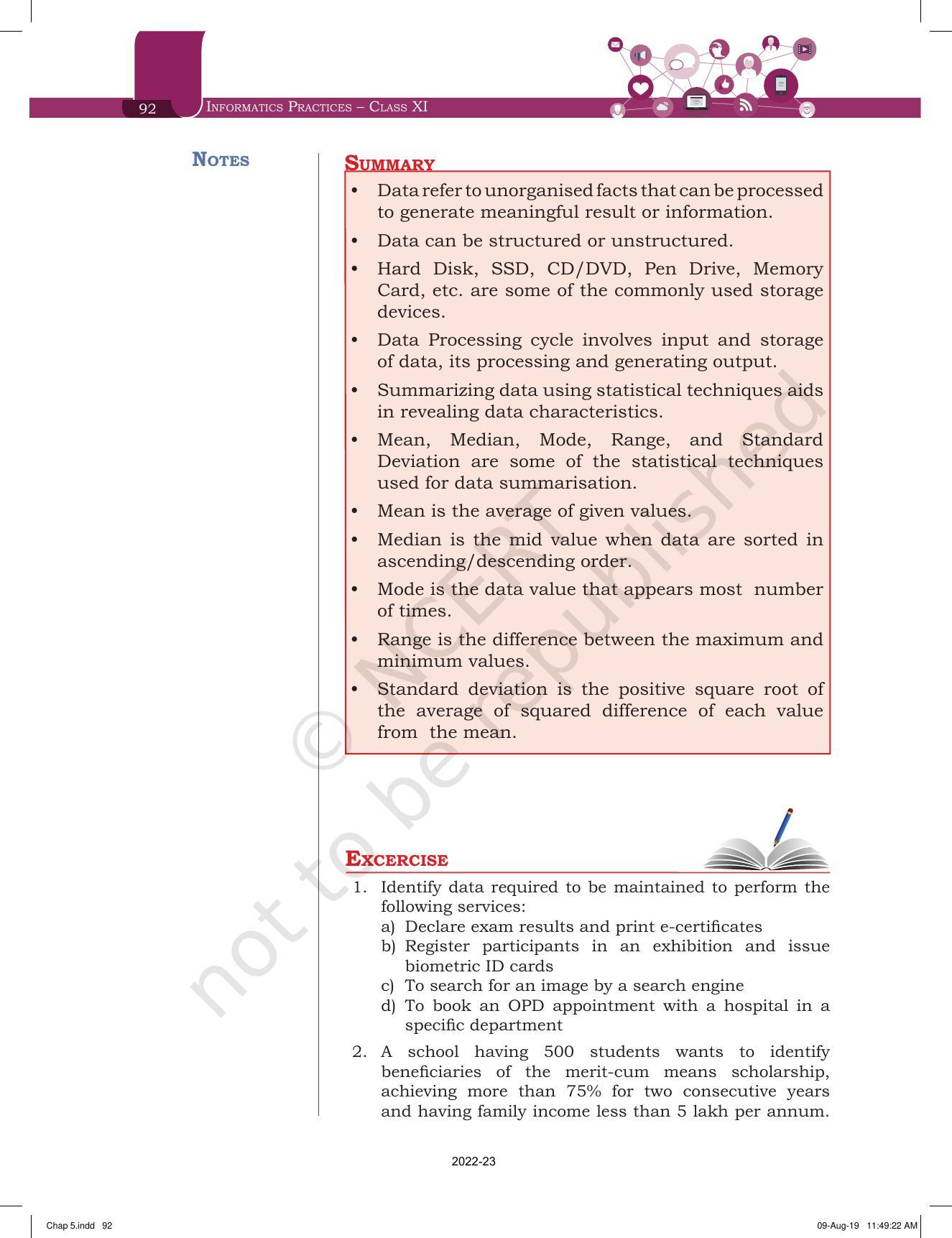 NCERT Book for Class 11 Informatics Practices Chapter 5 Understanding Data - Page 12