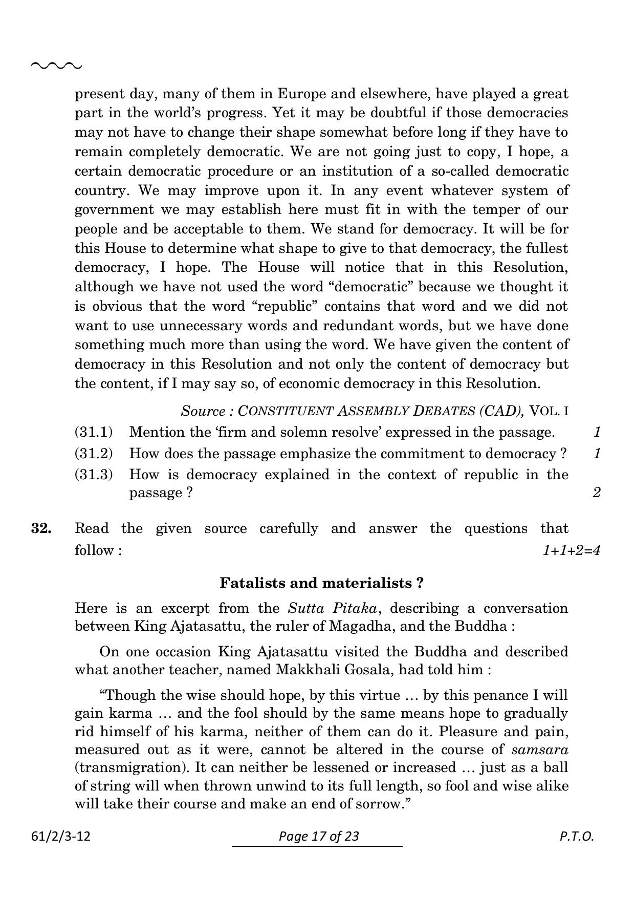 CBSE Class 12 61-2-3 History 2024 Question Paper - Page 17