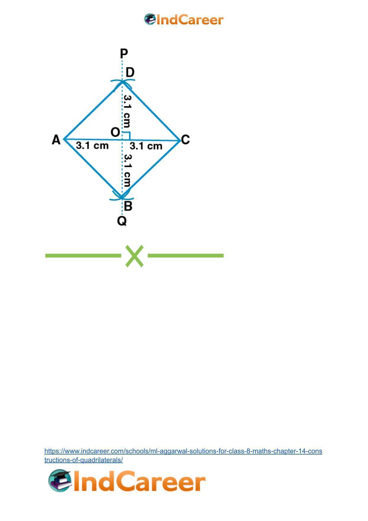 ML Aggarwal Solutions for Class 8 Maths Chapter 14- Constructions of Quadrilaterals - Page 25