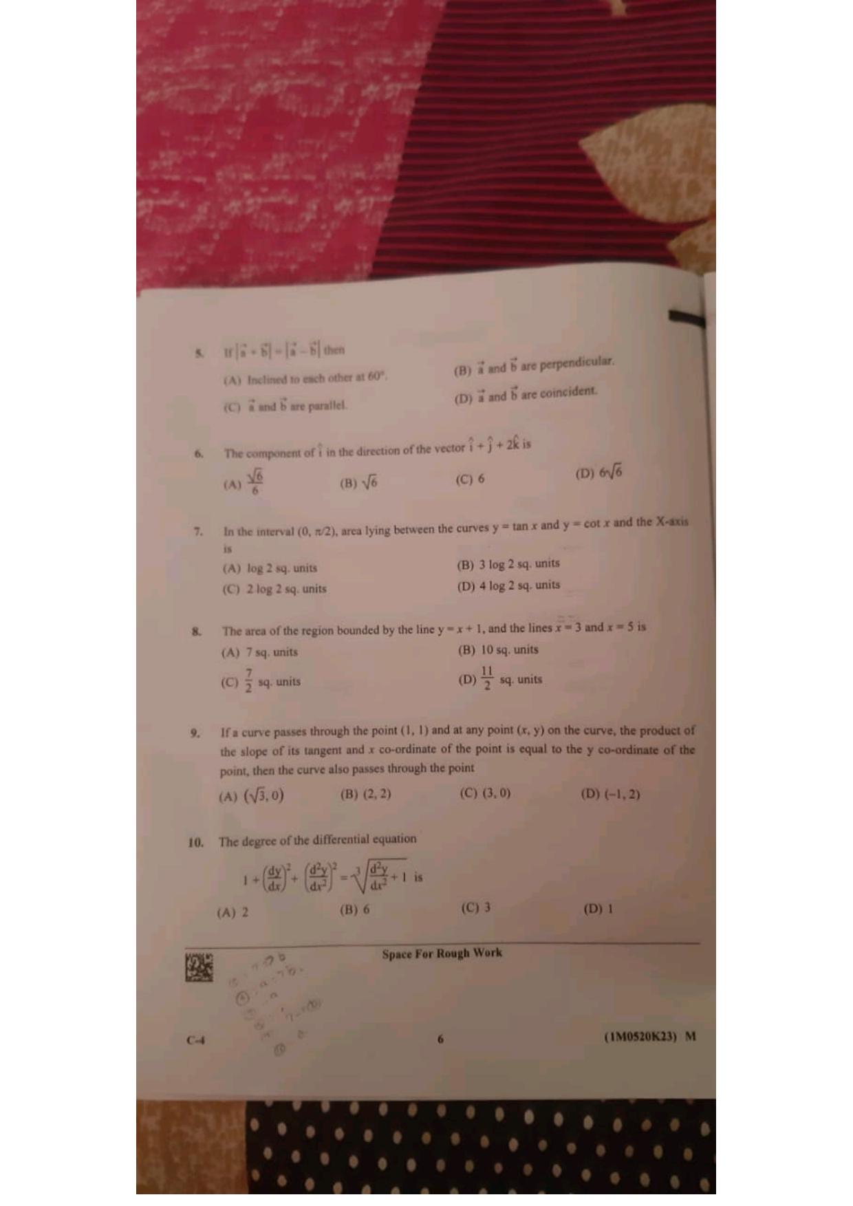 KCET 2023 Mathematics Set C-4 Question Paper - Page 10
