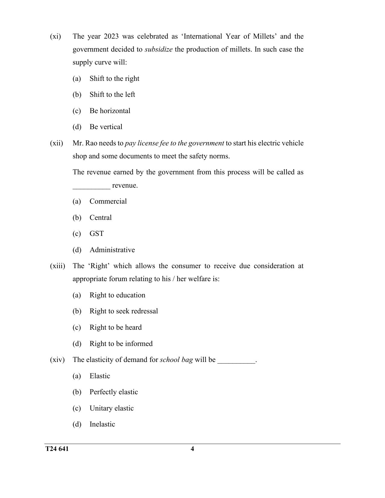 ICSE Class 10 Economics 2024 Question Paper - Page 4