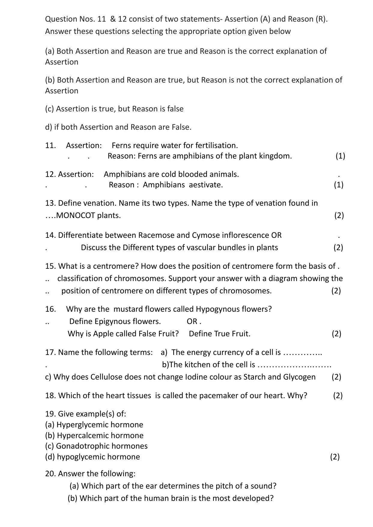 HPBOSE Class 11th Biology Sample Question Papers 2025 - Page 4