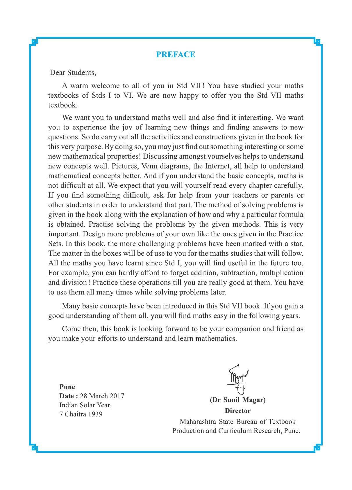 Maharashtra Board Class 7 Maths Textbook - Page 7