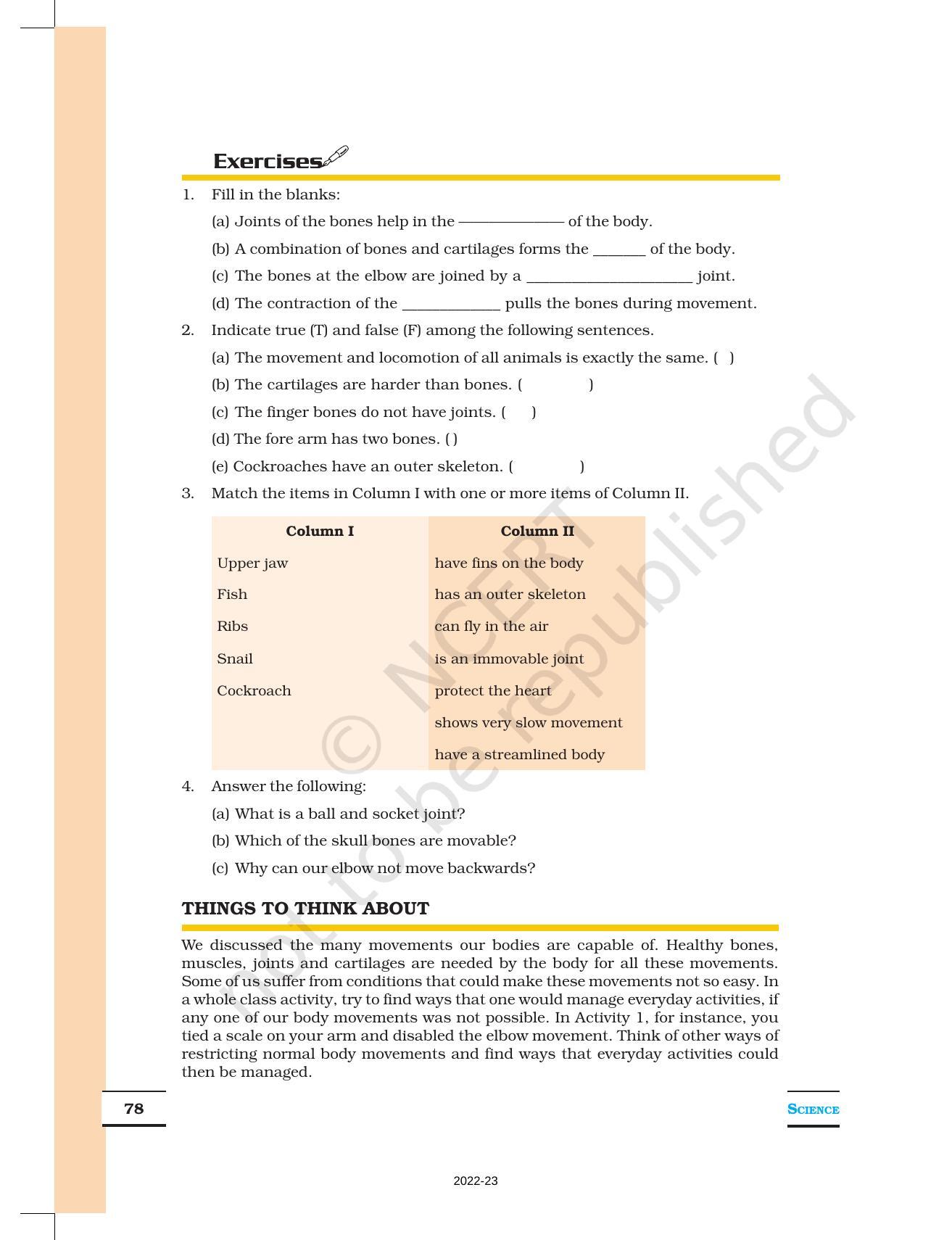NCERT Book for Class 6 Science: Chapter 8-Body Movement - Page 13