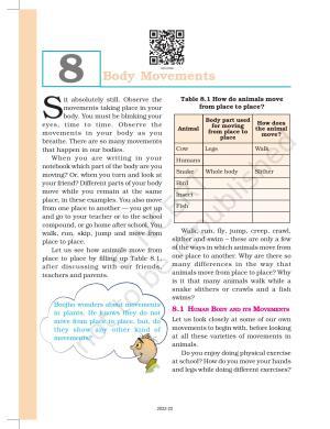 NCERT Book for Class 6 Science: Chapter 8-Body Movement - IndCareer Docs