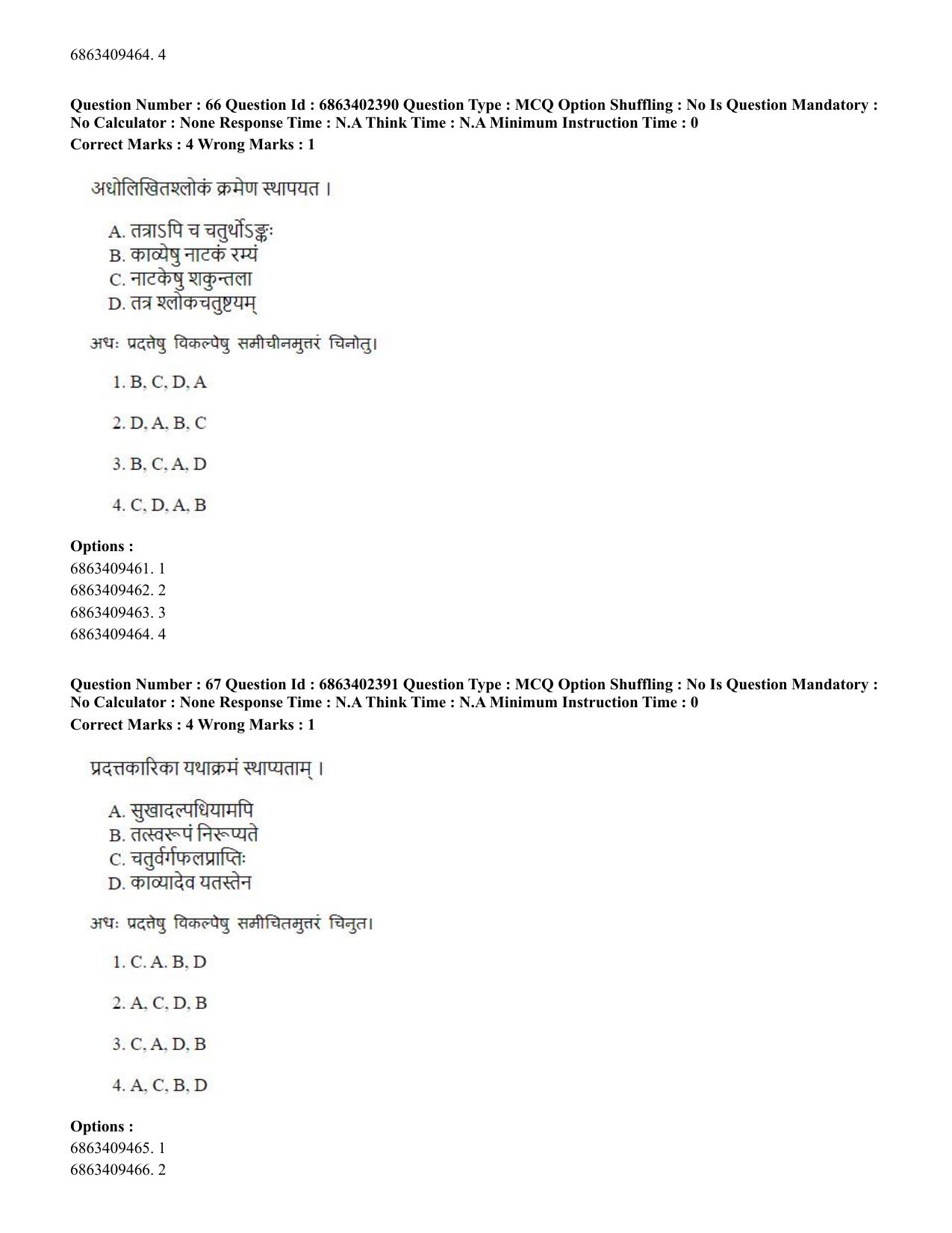 CUET PG 2023: ACQP19 – Sahitya (Alankara and Kavya varga) (Hindi)-Shift 2 (05-06-2023) Question Paper - Page 95