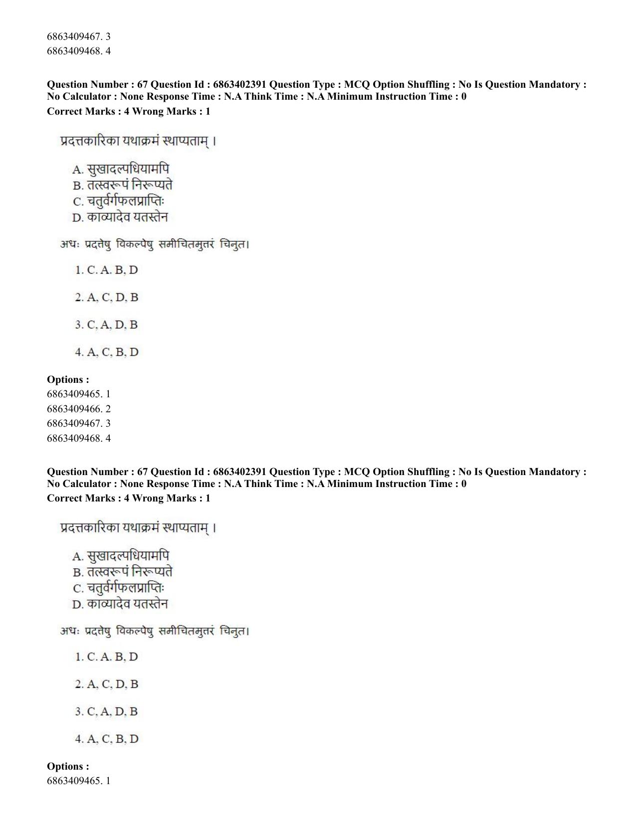 CUET PG 2023: ACQP19 – Sahitya (Alankara and Kavya varga) (Hindi)-Shift 2 (05-06-2023) Question Paper - Page 96