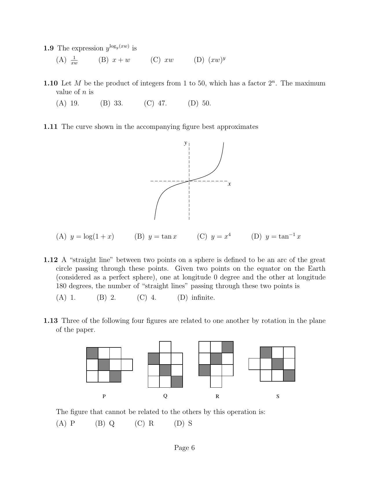 NEST 2010 Question Paper - Page 6