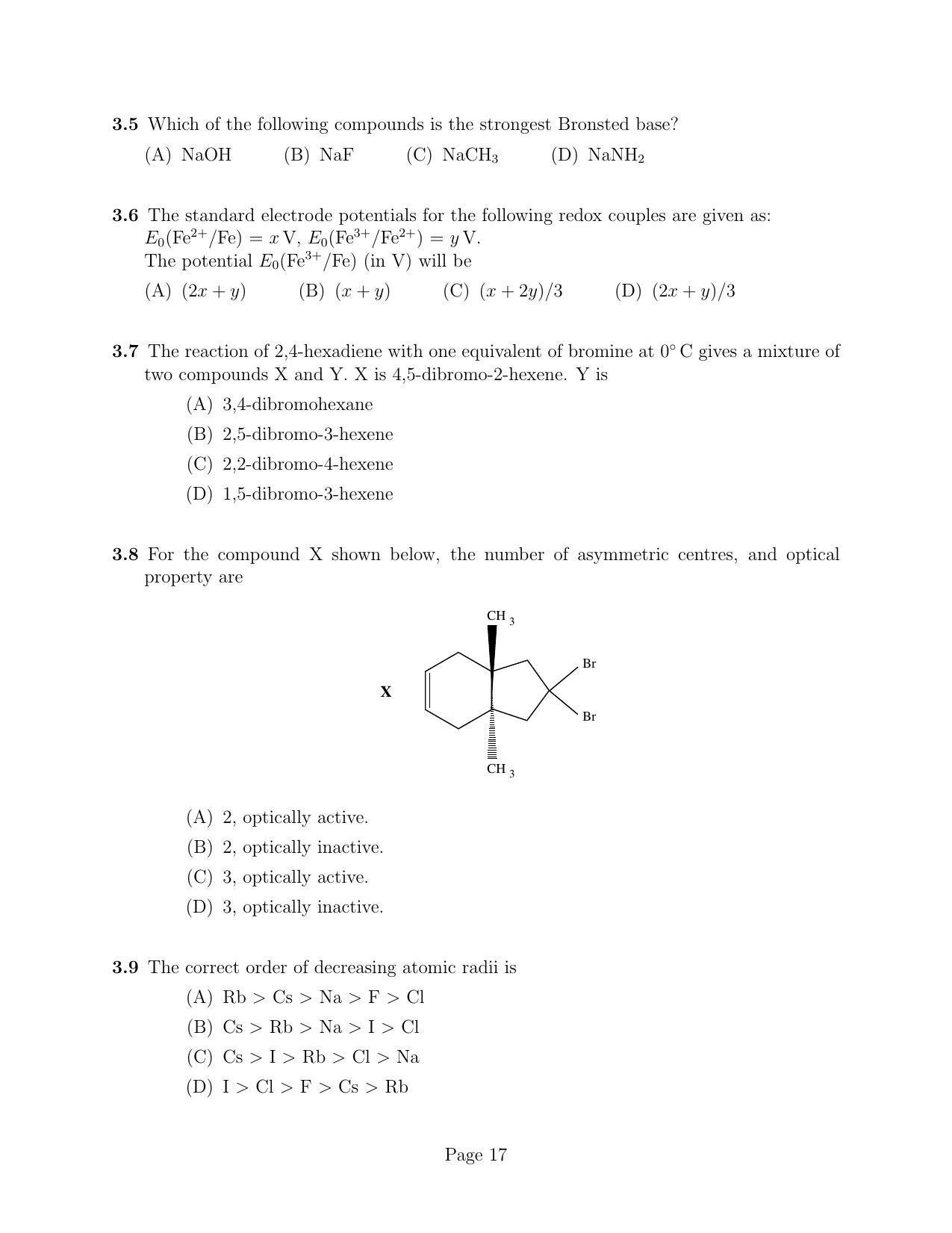 NEST 2010 Question Paper - Page 17