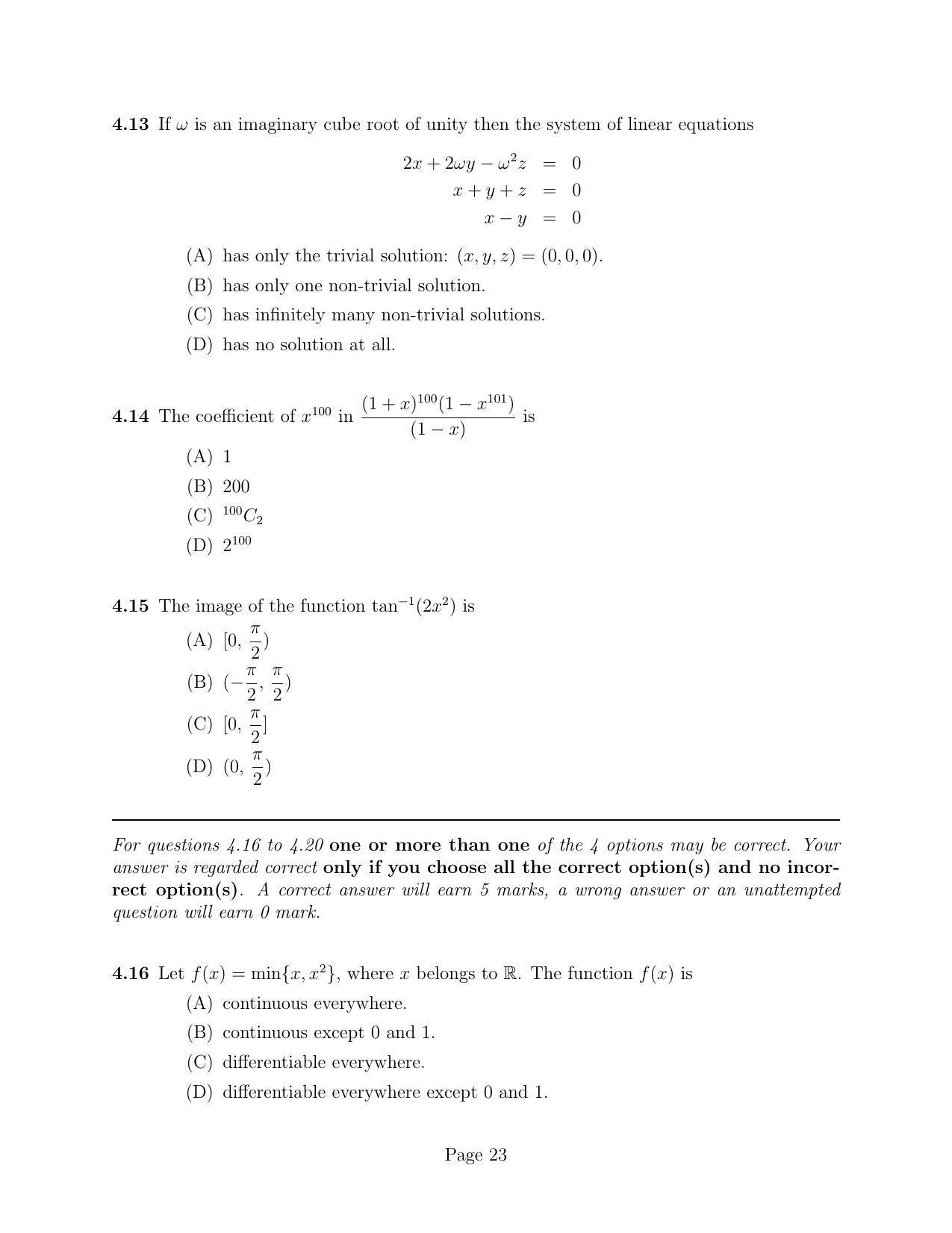 NEST 2010 Question Paper - Page 23
