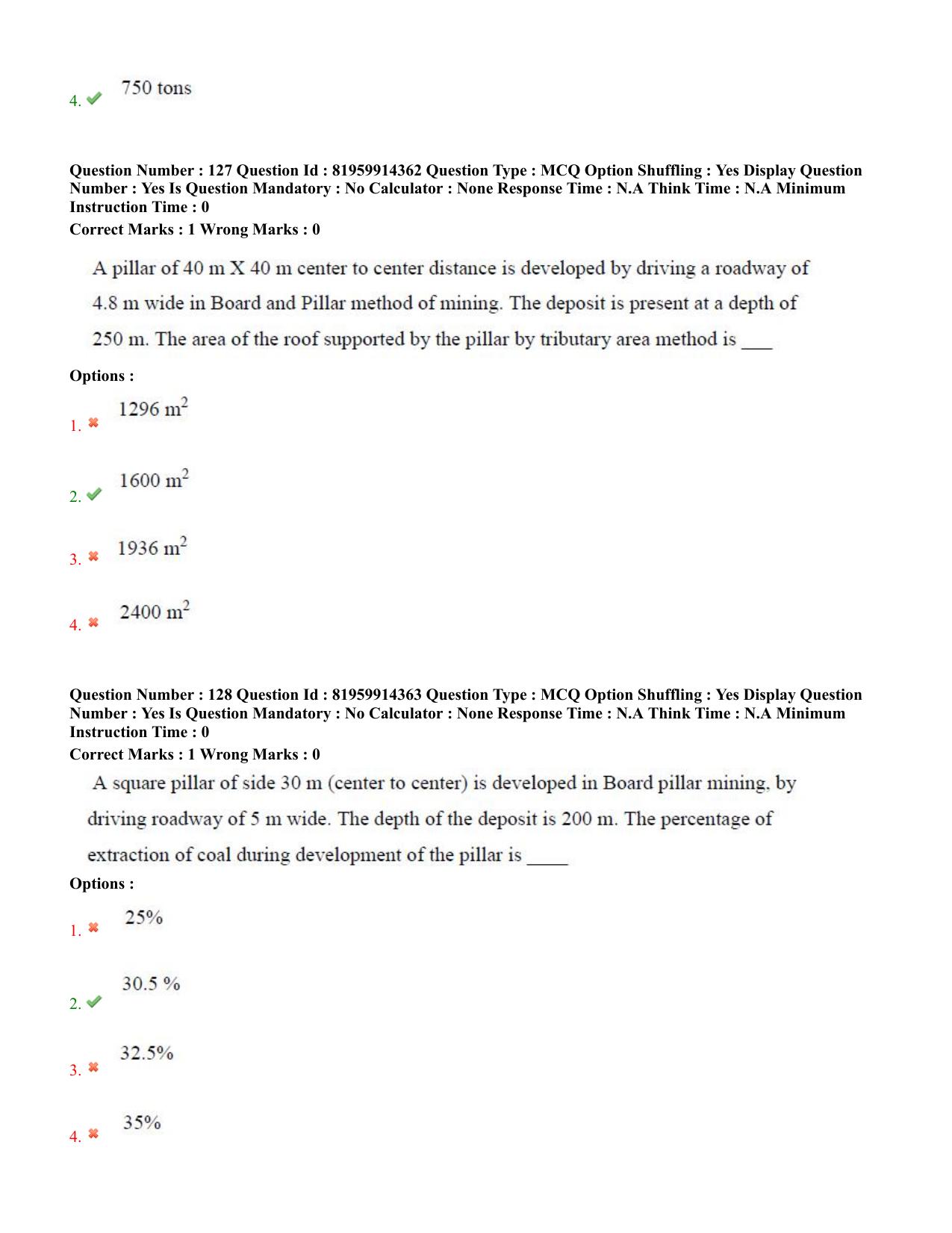 TS ECET 2022 Mining Engineering Question Paper - Page 58