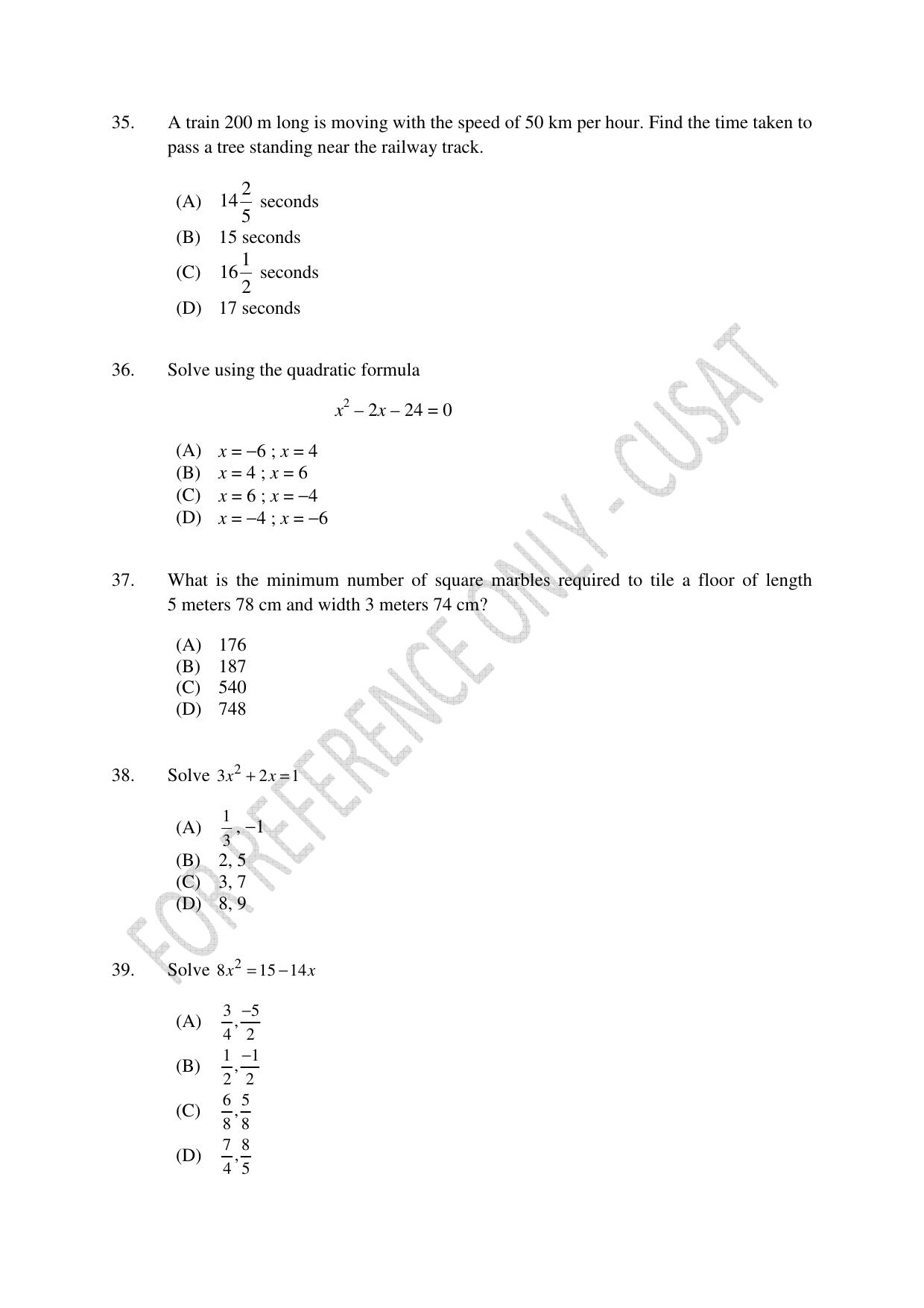 CUSAT CAT 2023 M.Voc Consultancy Management Question Paper - Page 8