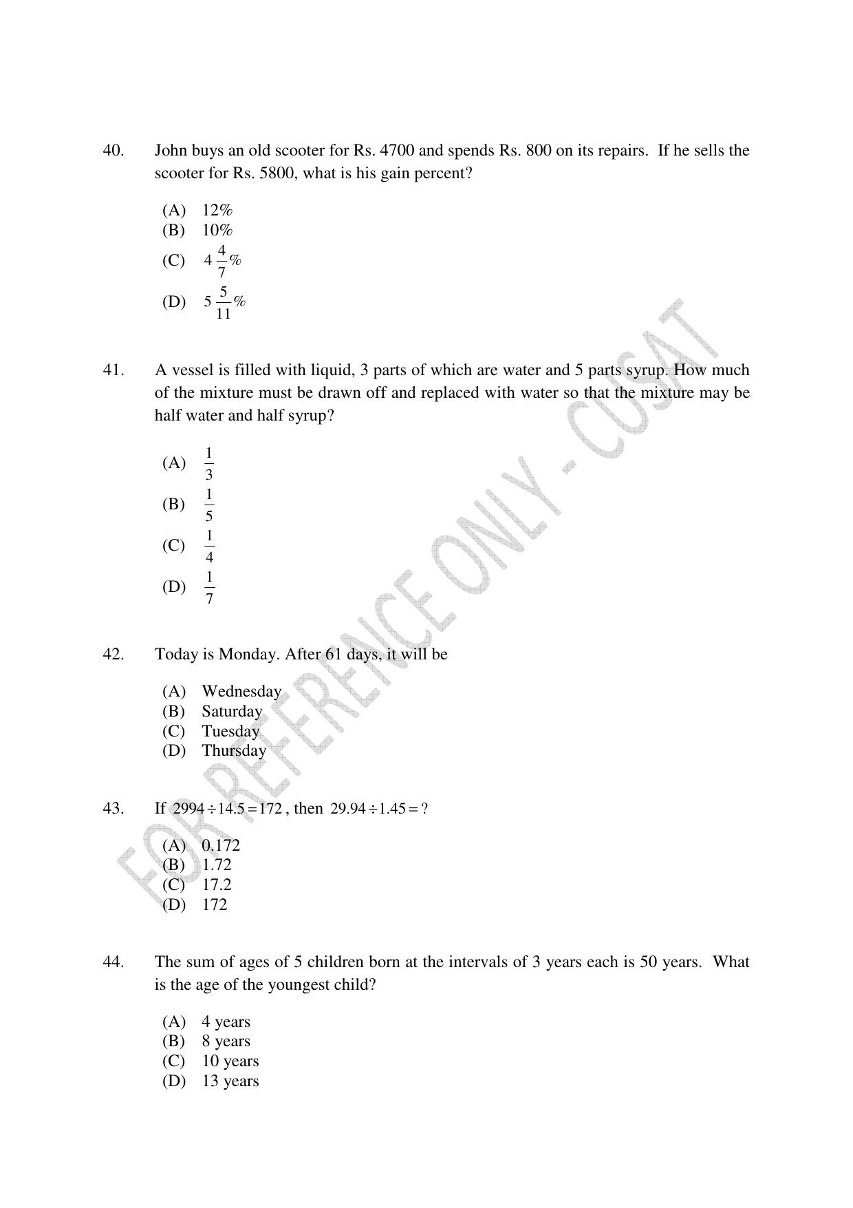 CUSAT CAT 2023 M.Voc Consultancy Management Question Paper - Page 9