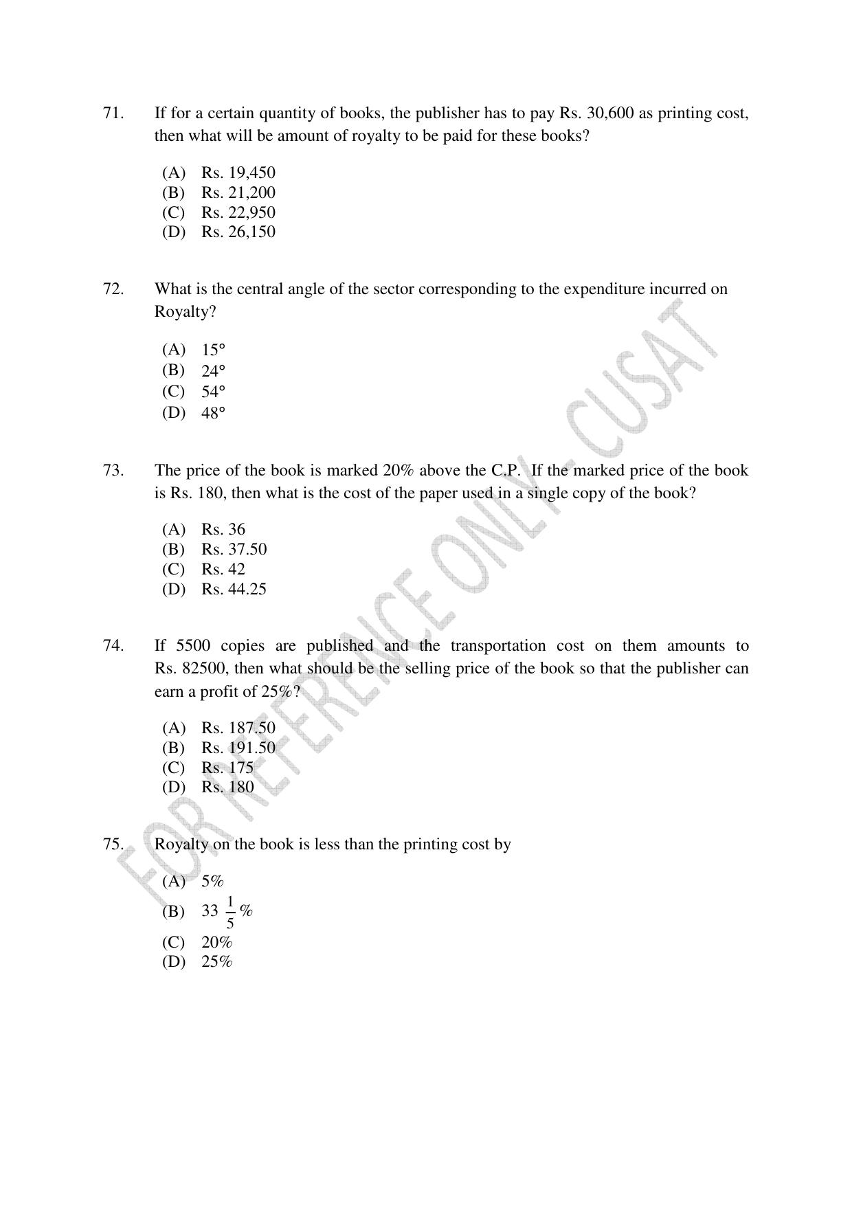 CUSAT CAT 2023 M.Voc Consultancy Management Question Paper - Page 18