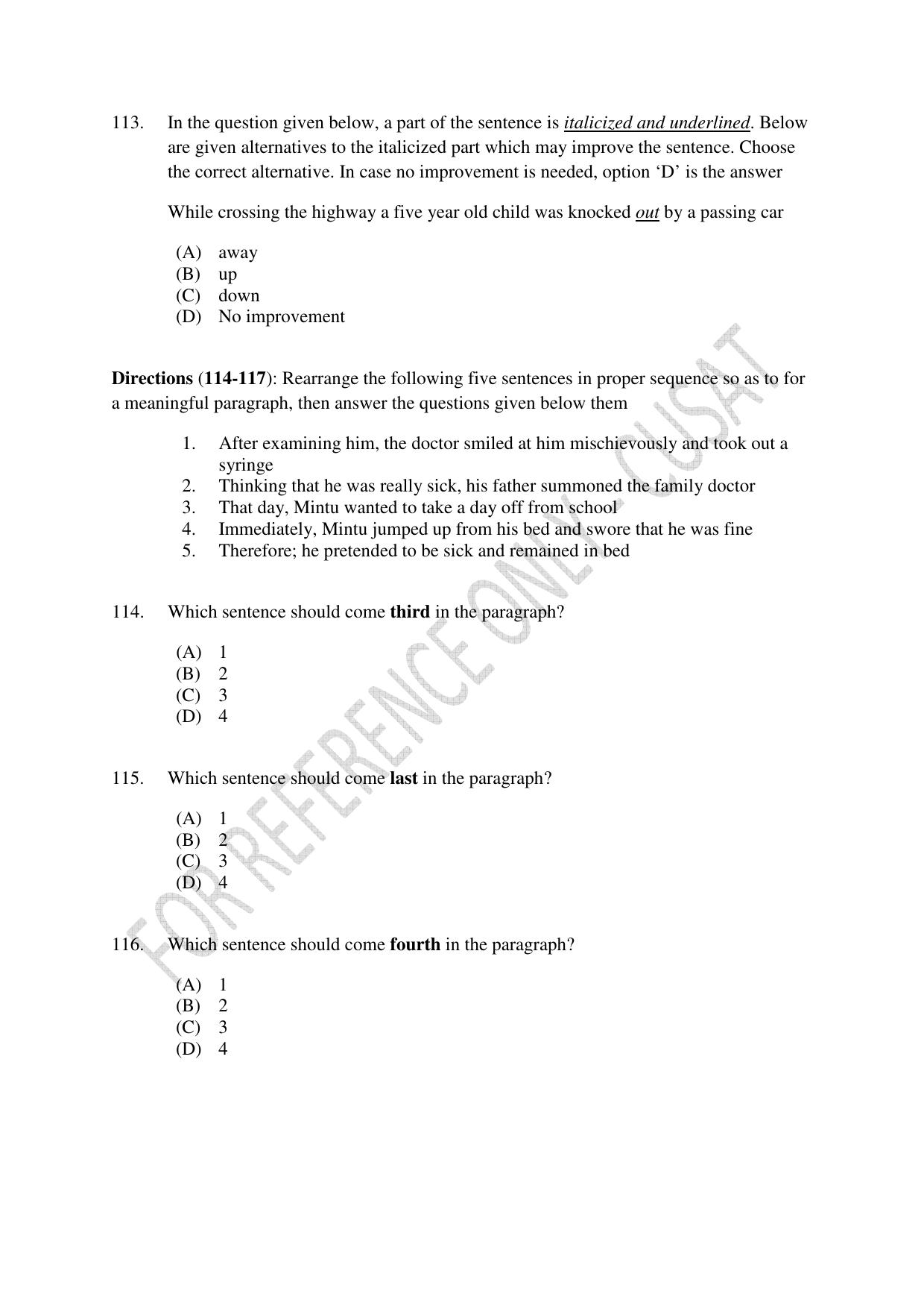 CUSAT CAT 2023 M.Voc Consultancy Management Question Paper - Page 28