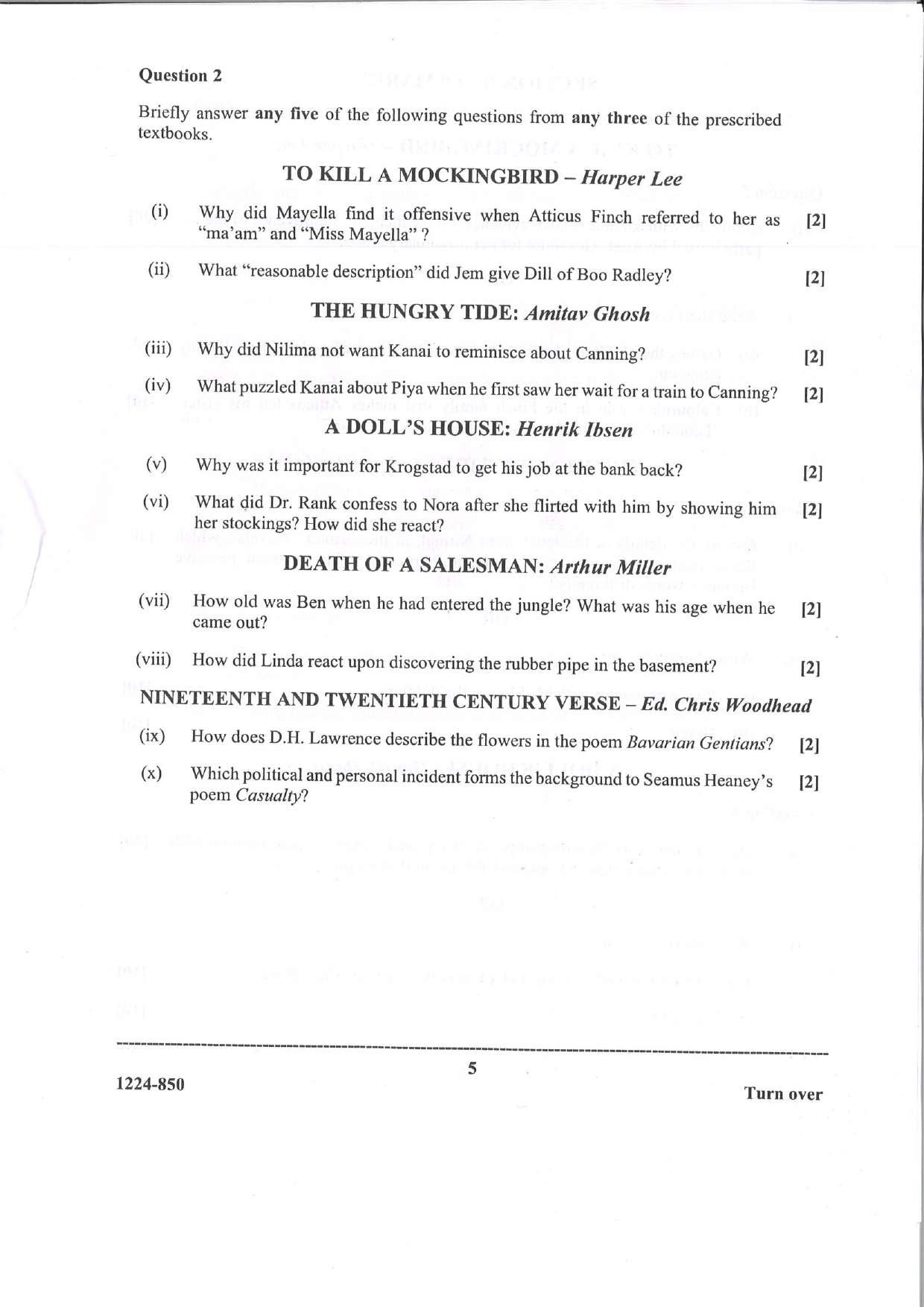 ISC Class 12 Elective English 2024 Question Paper - Page 5