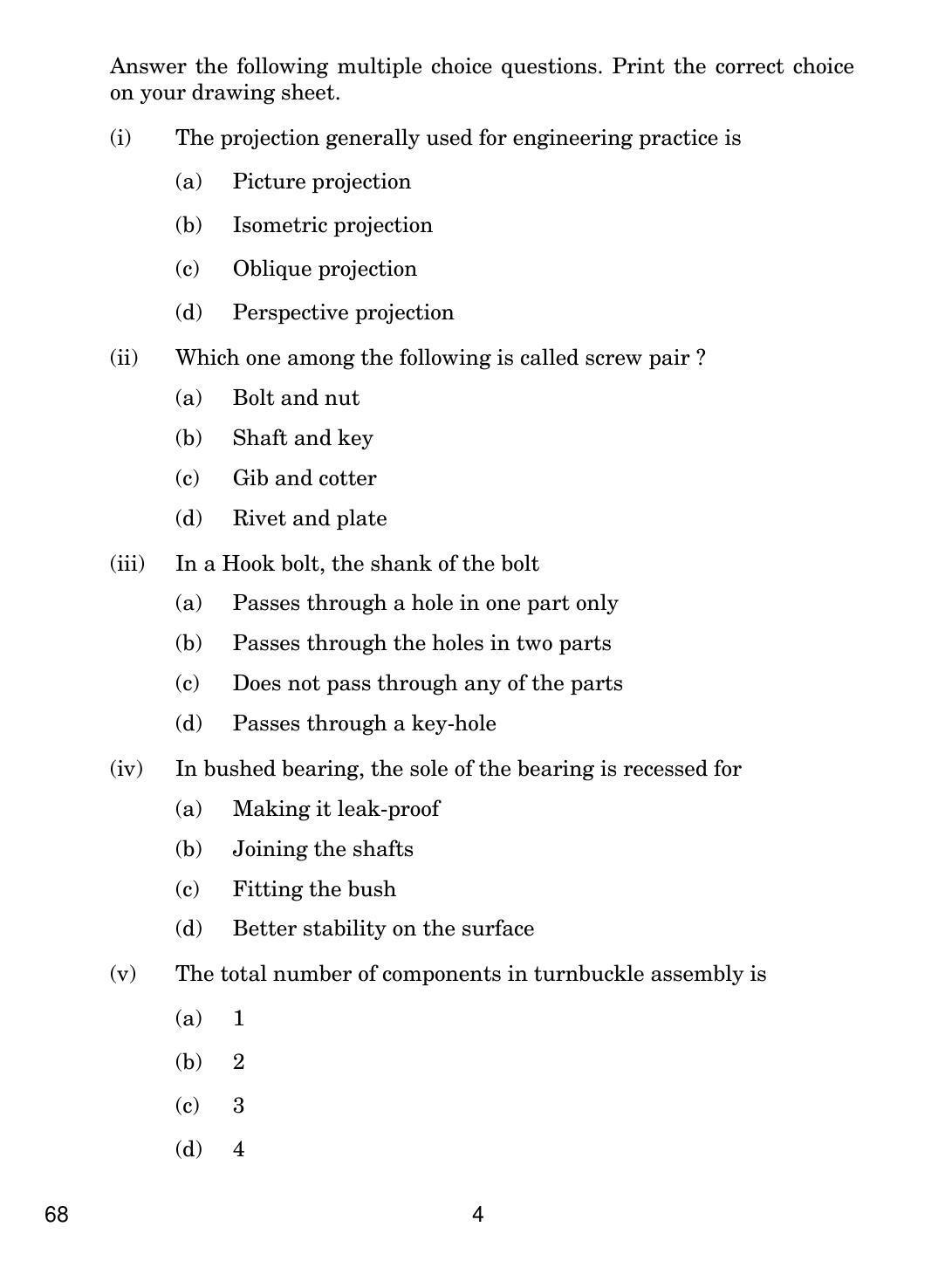 CBSE Class 12 68 Engineering Graphics 2019 Question Paper - Page 4