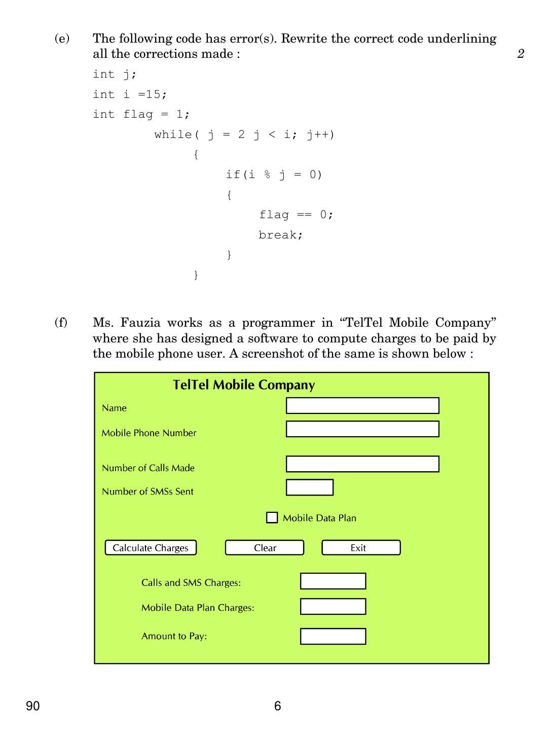 CBSE Class 12 90 INFORMATICS PRACTICES 2017 Question Paper - Page 6