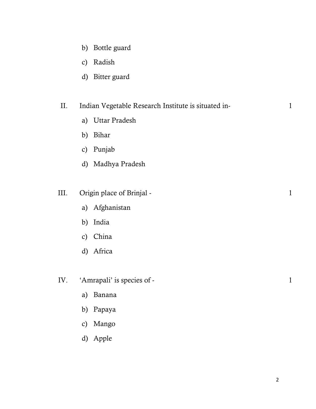 UP Board Class 12 Agronomy Model Papers 2023 - Page 2