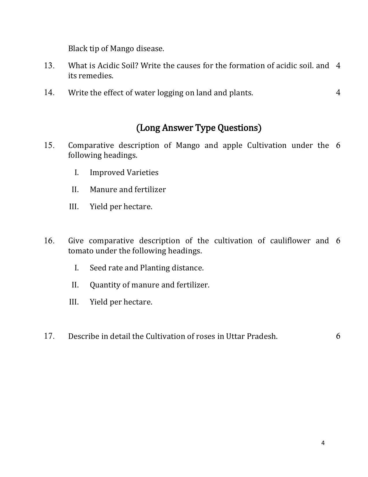 UP Board Class 12 Agronomy Model Papers 2023 - Page 4