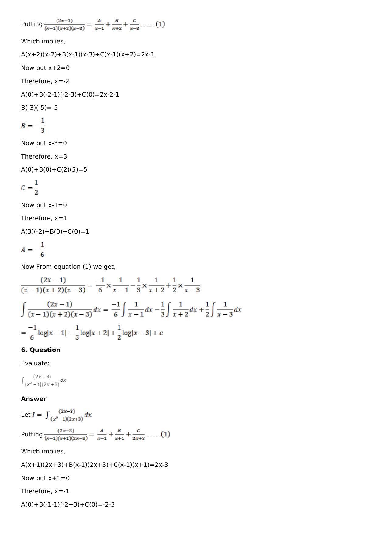 Chapter 15: Integration Using Partial Fractions Solutions: RS Aggarwal Class 12 Solutions  - Page 4