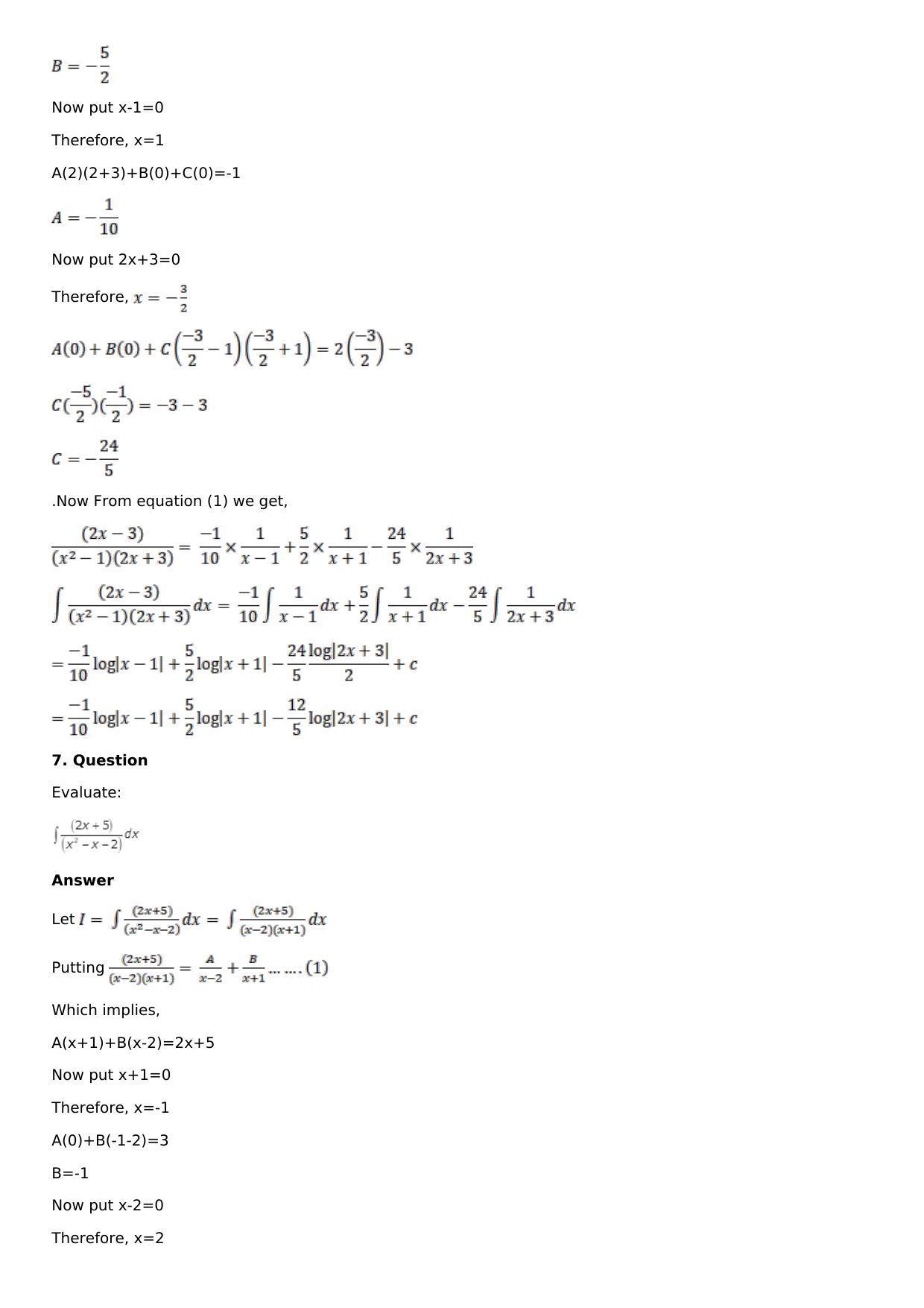 Chapter 15: Integration Using Partial Fractions Solutions: RS Aggarwal Class 12 Solutions  - Page 5