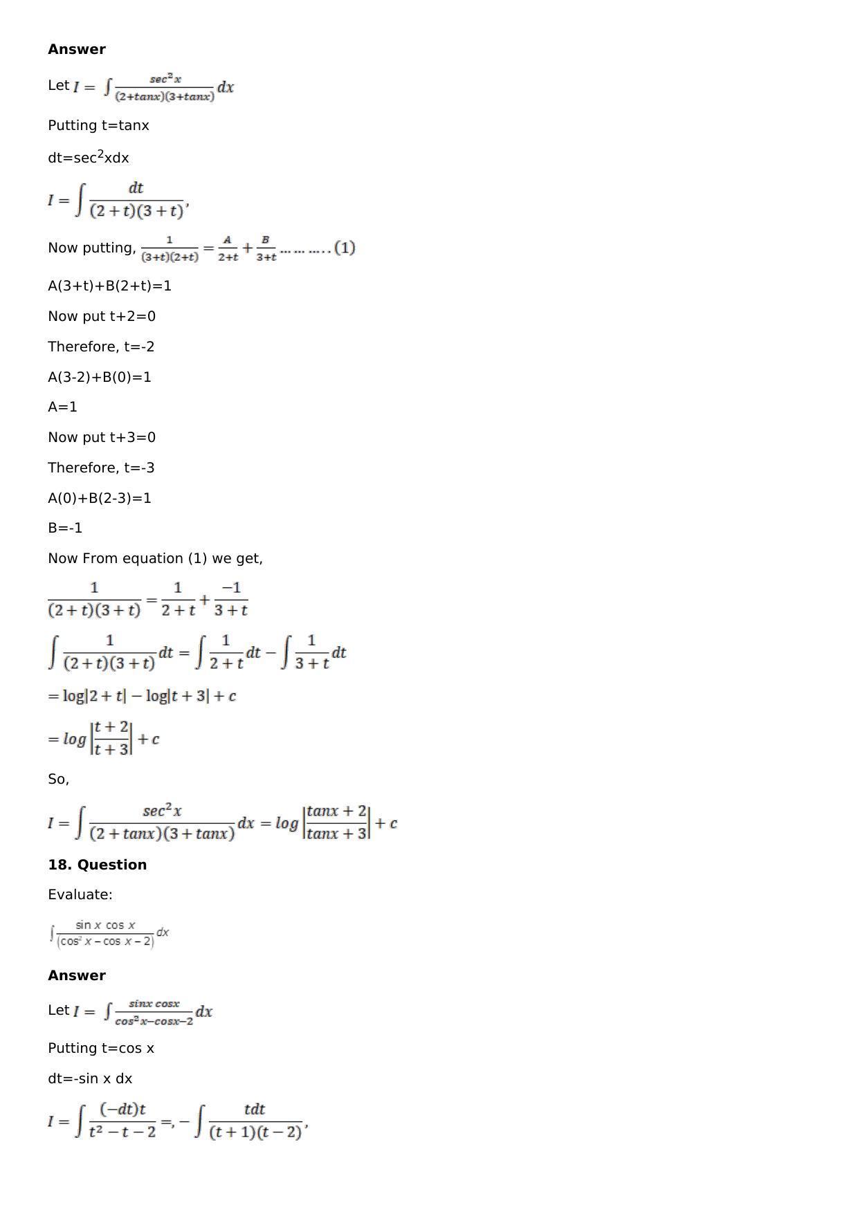 Chapter 15: Integration Using Partial Fractions Solutions: RS Aggarwal Class 12 Solutions  - Page 12