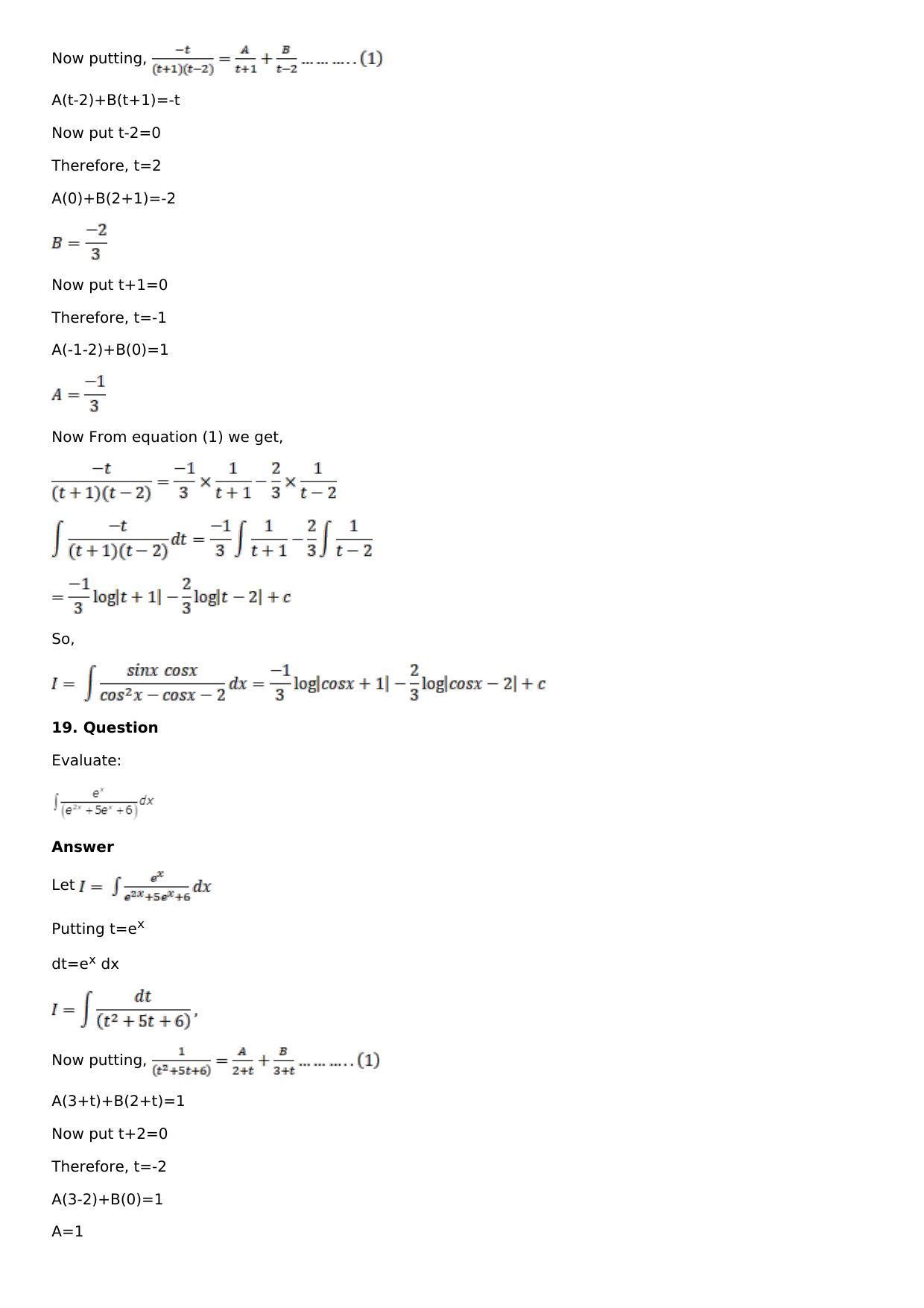 Chapter 15: Integration Using Partial Fractions Solutions: RS Aggarwal Class 12 Solutions  - Page 13