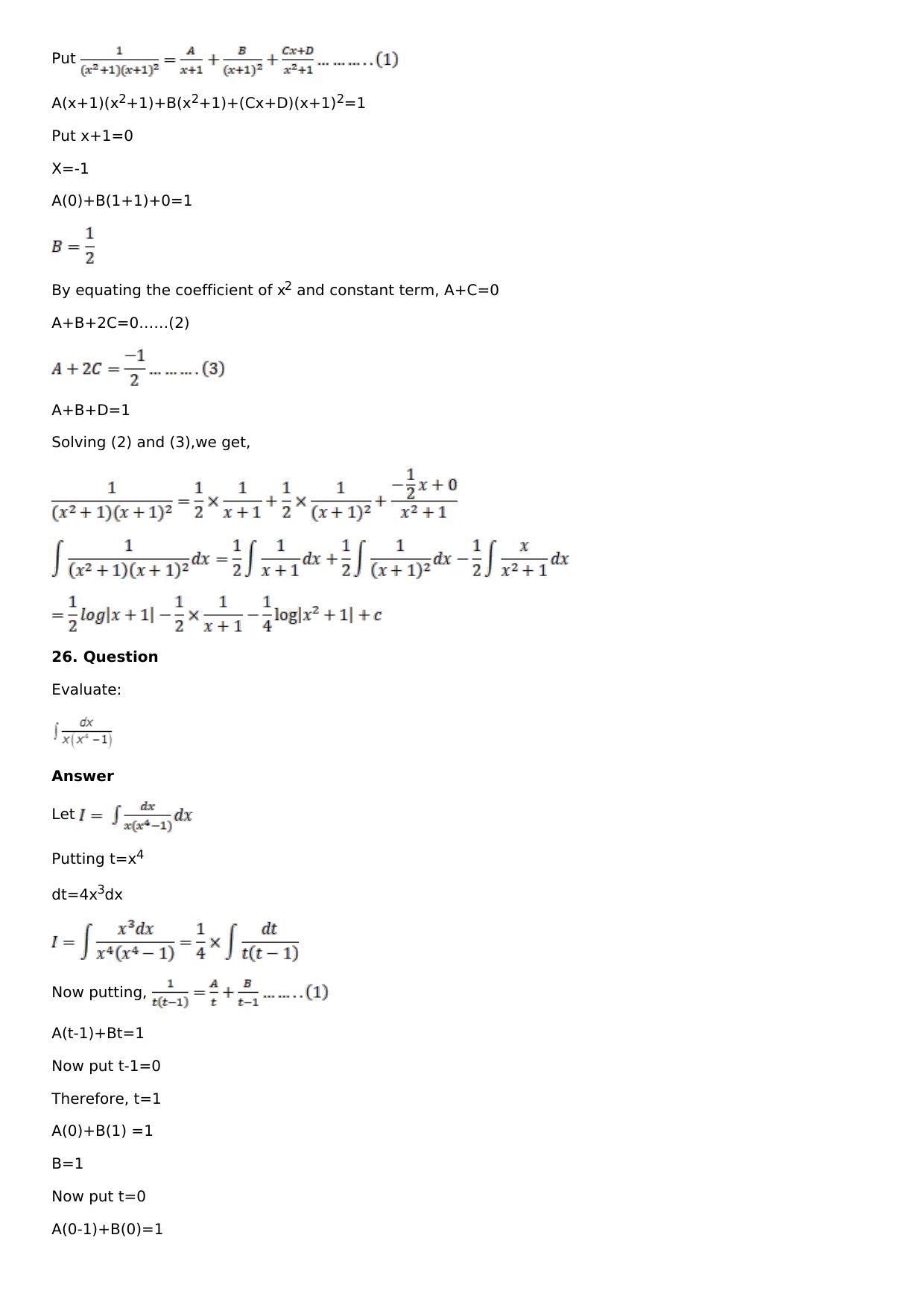 Chapter 15: Integration Using Partial Fractions Solutions: RS Aggarwal Class 12 Solutions  - Page 21