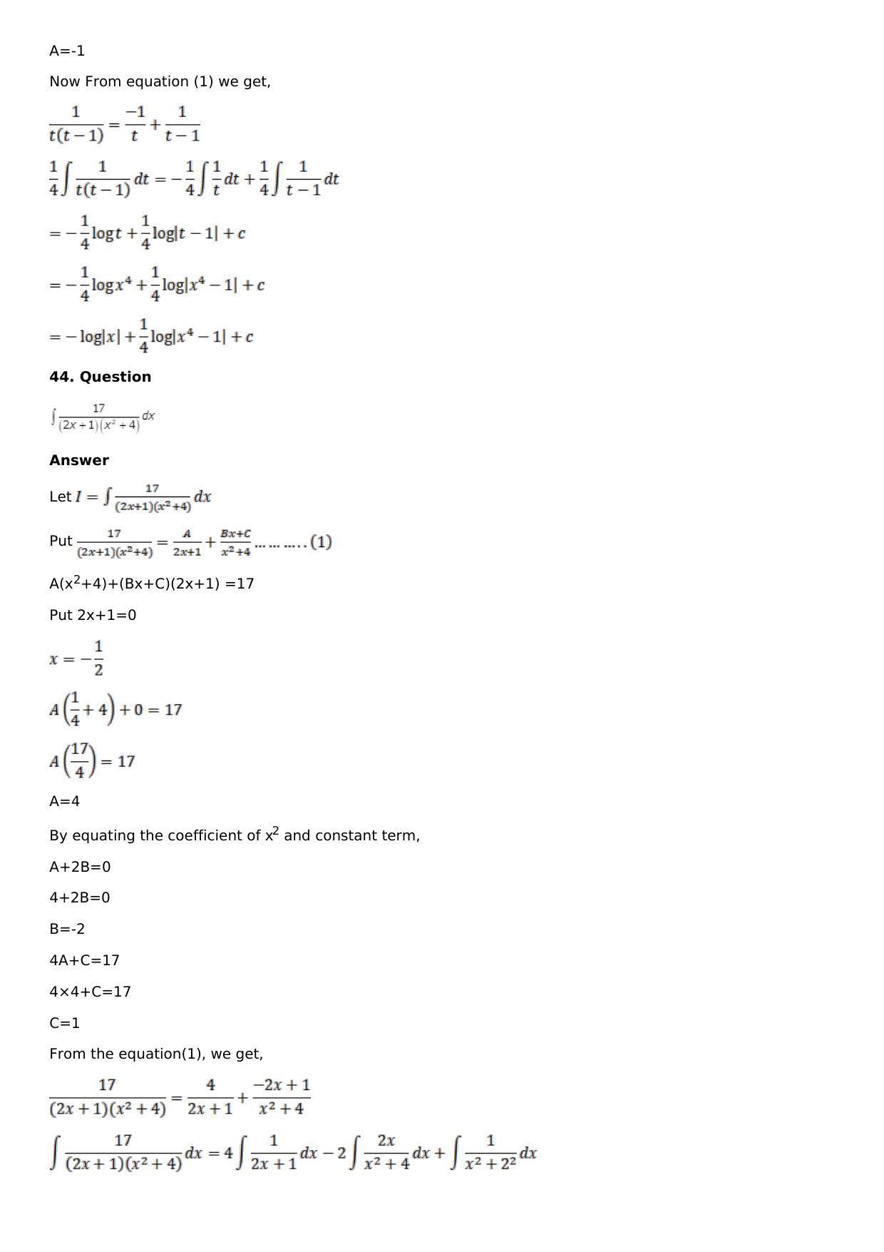 Chapter 15: Integration Using Partial Fractions Solutions: RS Aggarwal Class 12 Solutions  - Page 22
