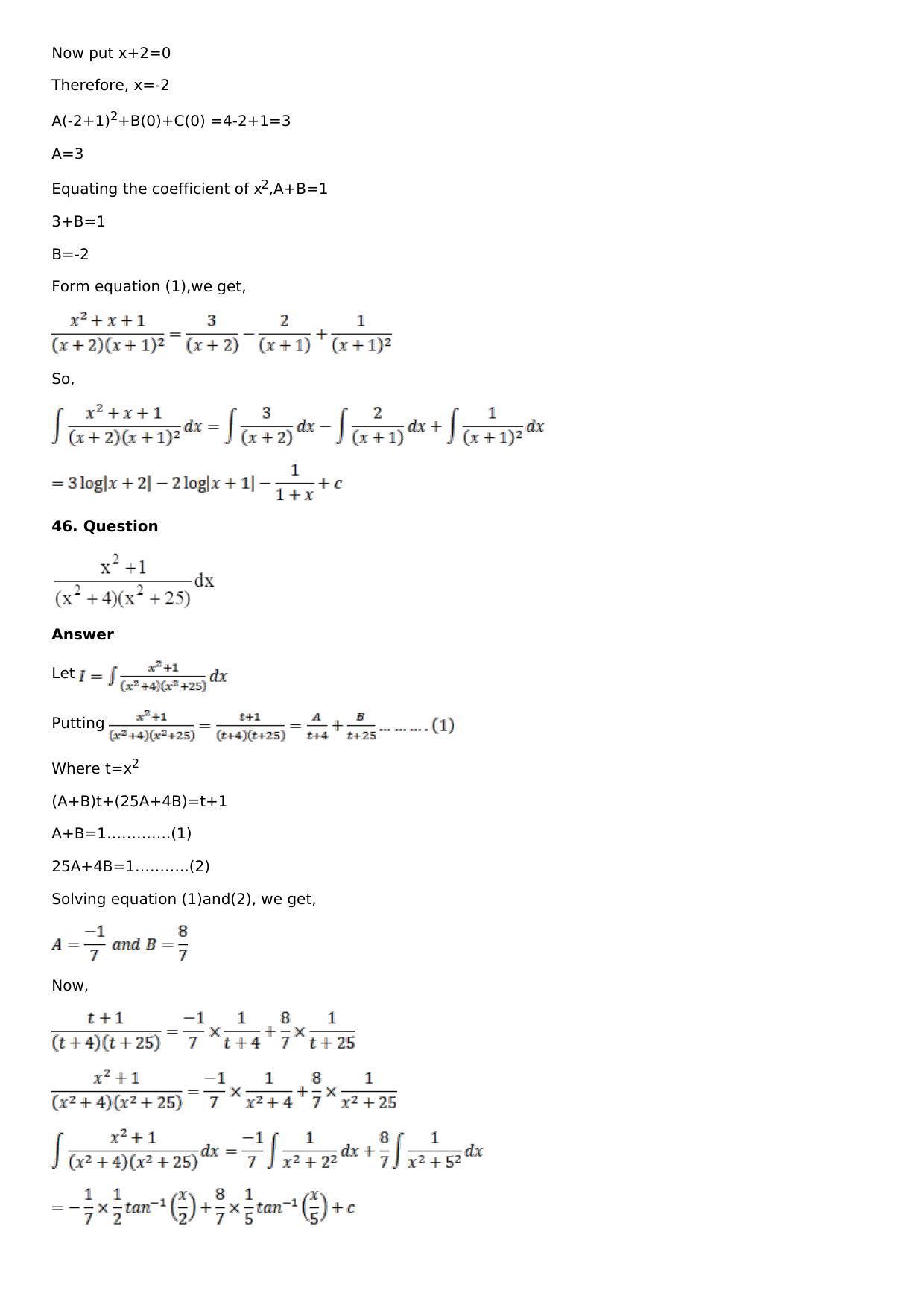 Chapter 15: Integration Using Partial Fractions Solutions: RS Aggarwal Class 12 Solutions  - Page 25