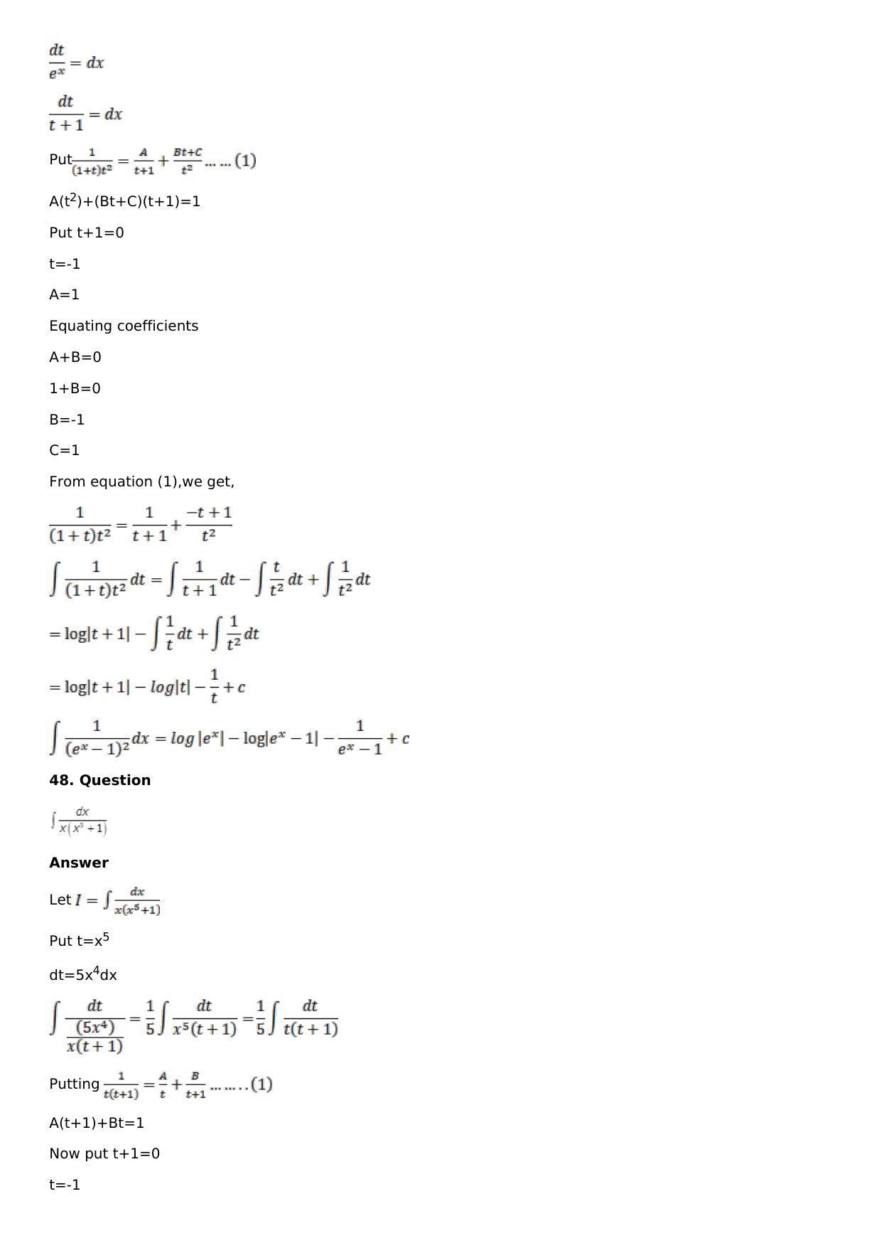 Chapter 15: Integration Using Partial Fractions Solutions: RS Aggarwal Class 12 Solutions  - Page 27