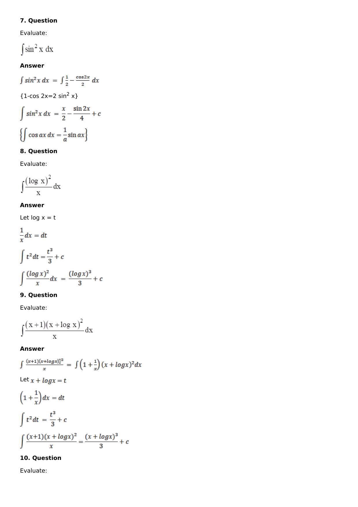 Chapter 15: Integration Using Partial Fractions Solutions: RS Aggarwal Class 12 Solutions  - Page 48