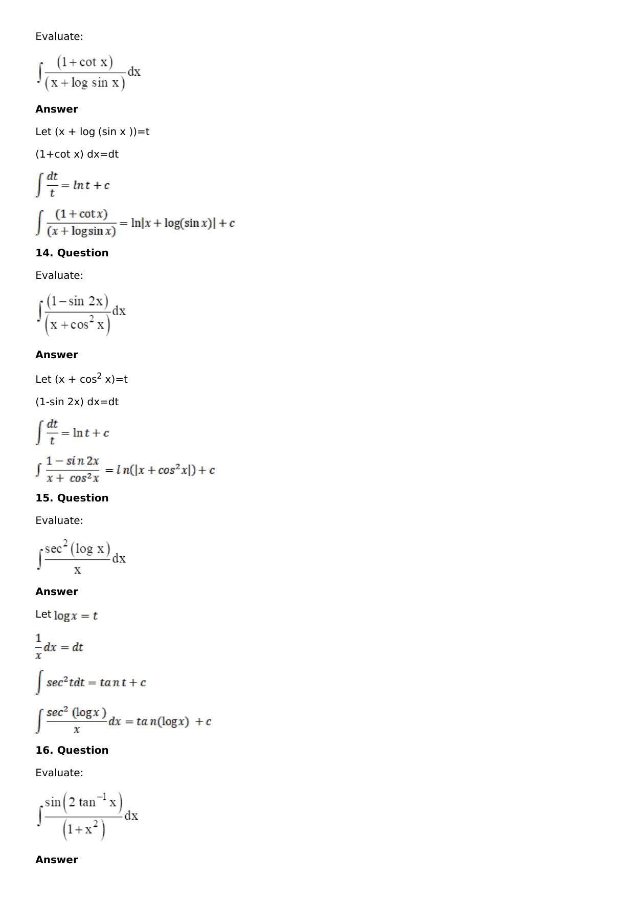 Chapter 15: Integration Using Partial Fractions Solutions: RS Aggarwal Class 12 Solutions  - Page 50