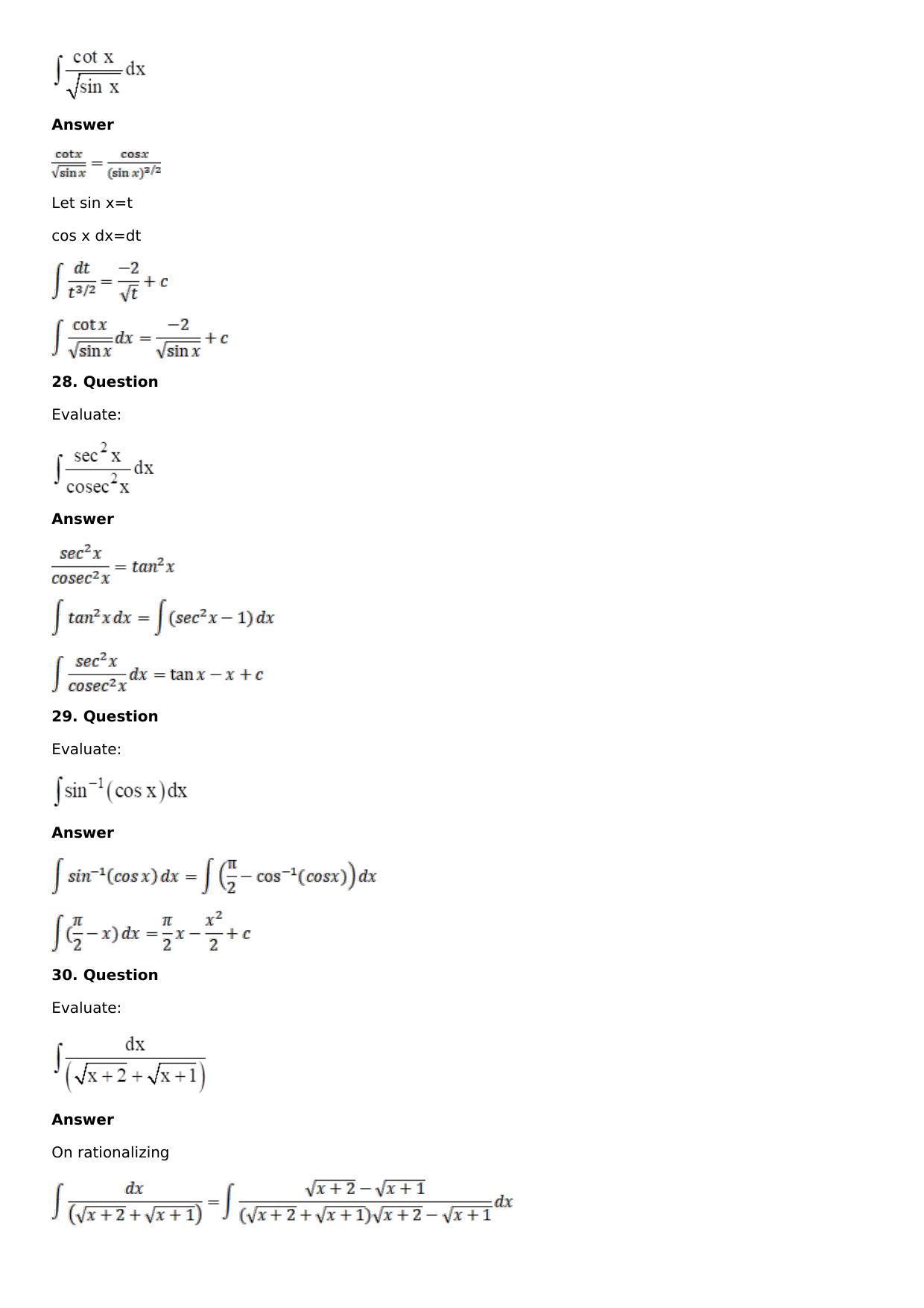 Chapter 15: Integration Using Partial Fractions Solutions: RS Aggarwal Class 12 Solutions  - Page 54