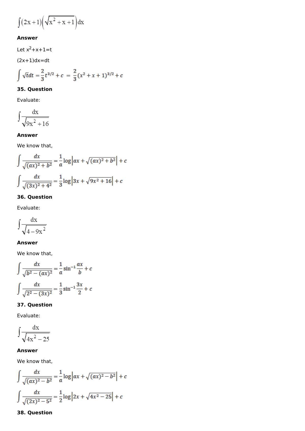 Chapter 15: Integration Using Partial Fractions Solutions: RS Aggarwal Class 12 Solutions  - Page 56