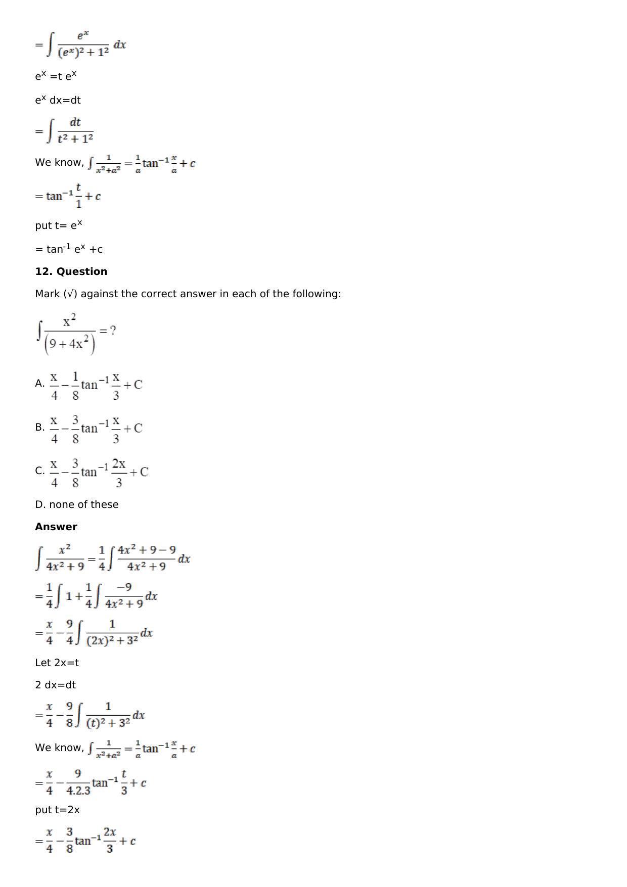 Chapter 15: Integration Using Partial Fractions Solutions: RS Aggarwal Class 12 Solutions  - Page 65